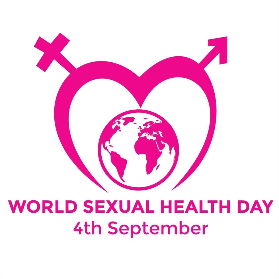 Love World Sexual Health Day With Shape Map Element vector