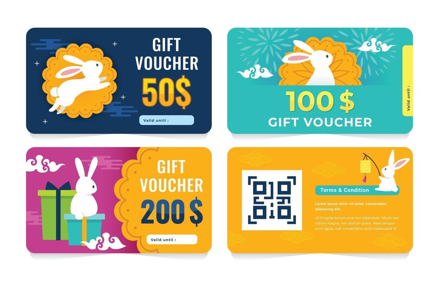 Mid Autumn Celebration Gift Voucher vector