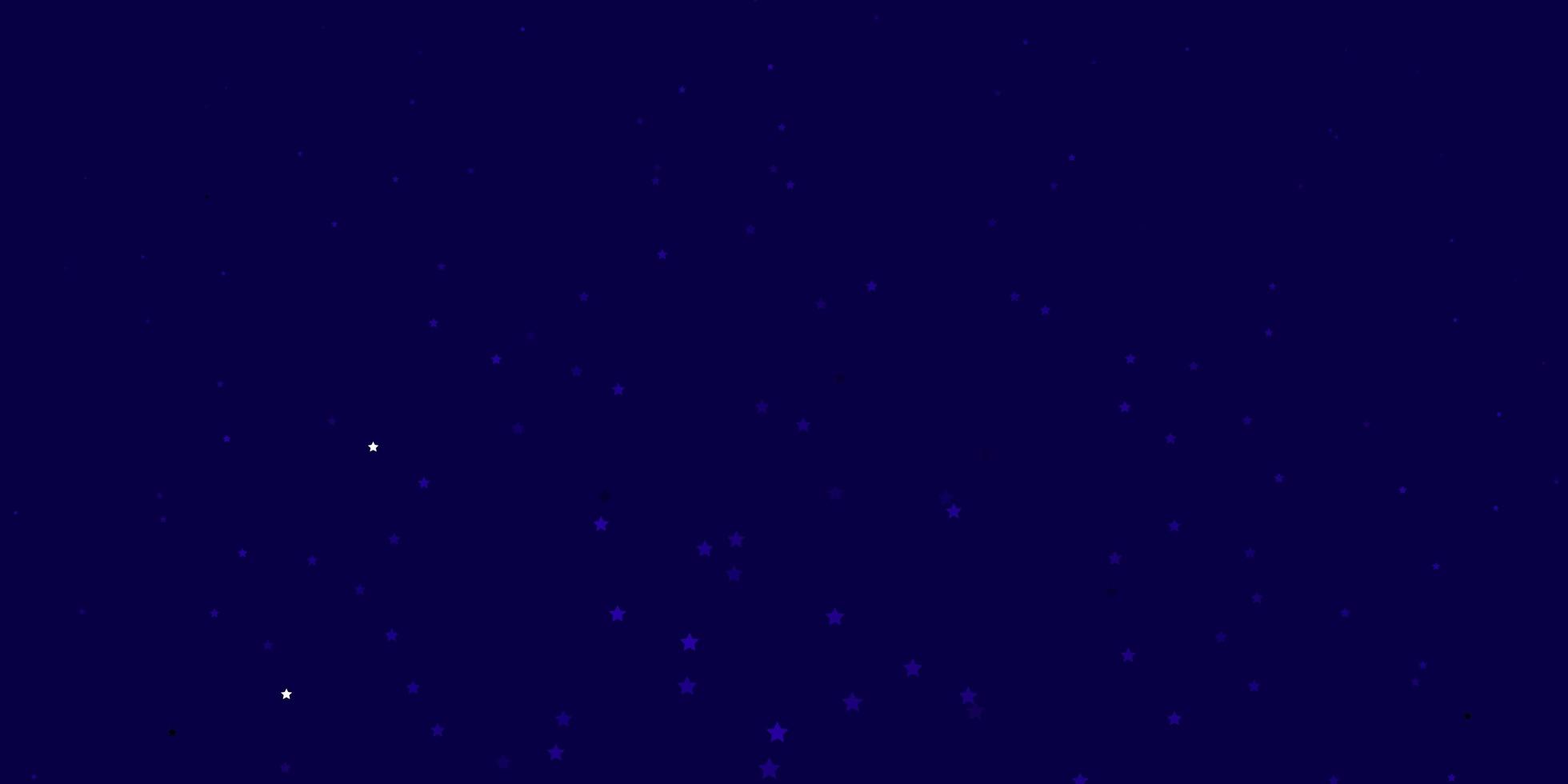 plantilla de vector de color púrpura oscuro con estrellas de neón.