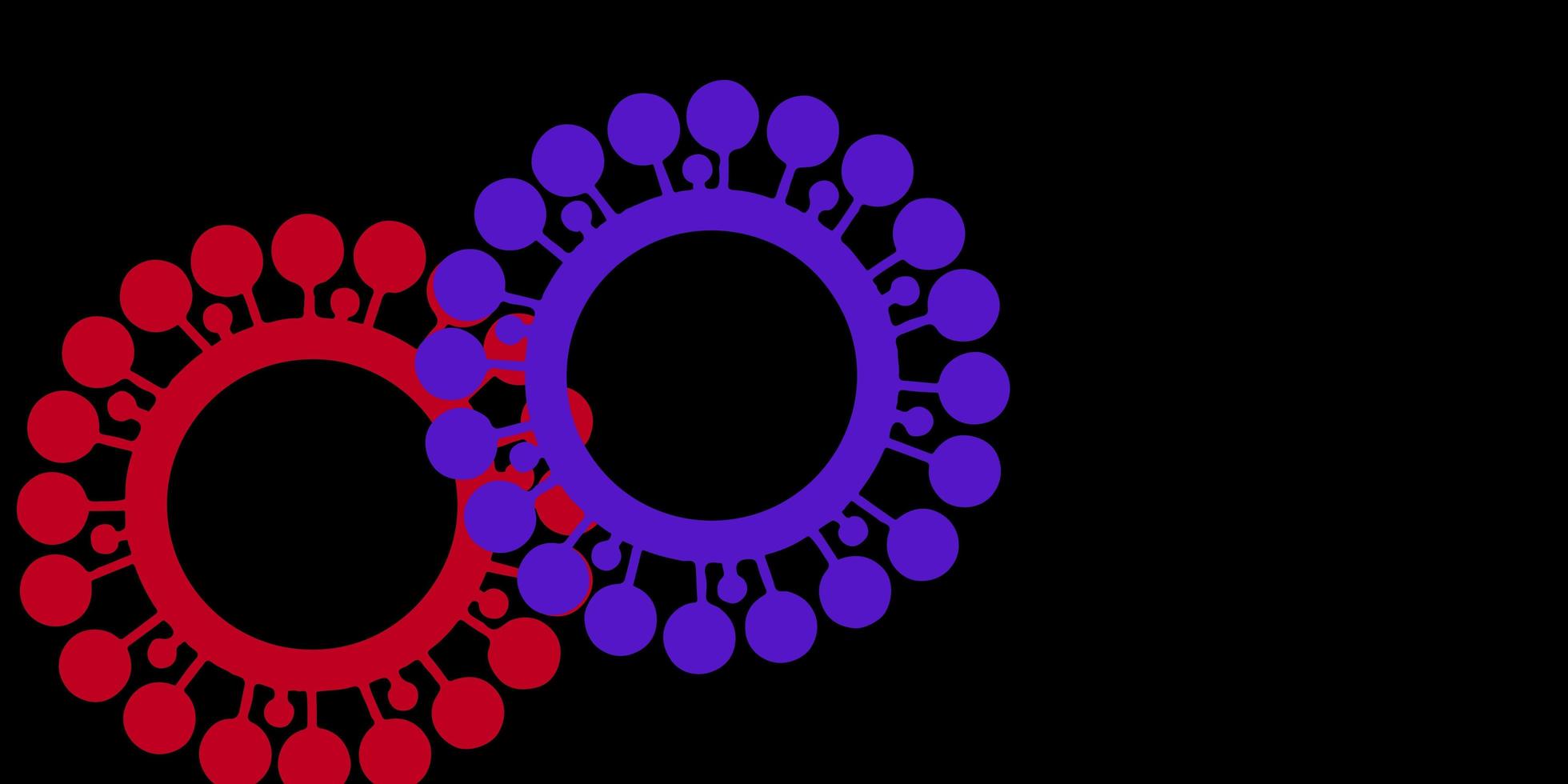 Dark multicolor vector texture with disease symbols.