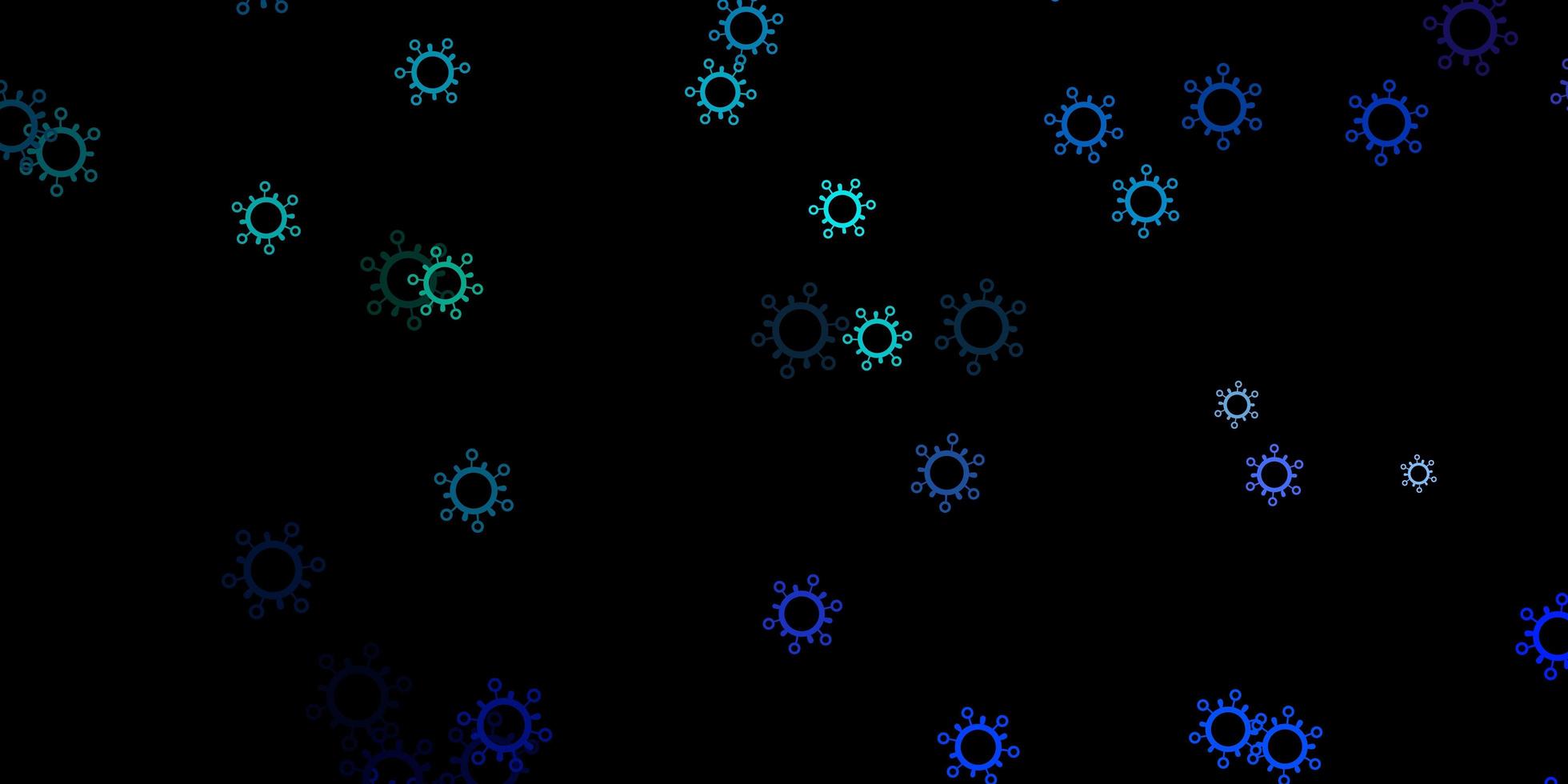 Dark blue vector template with flu signs.