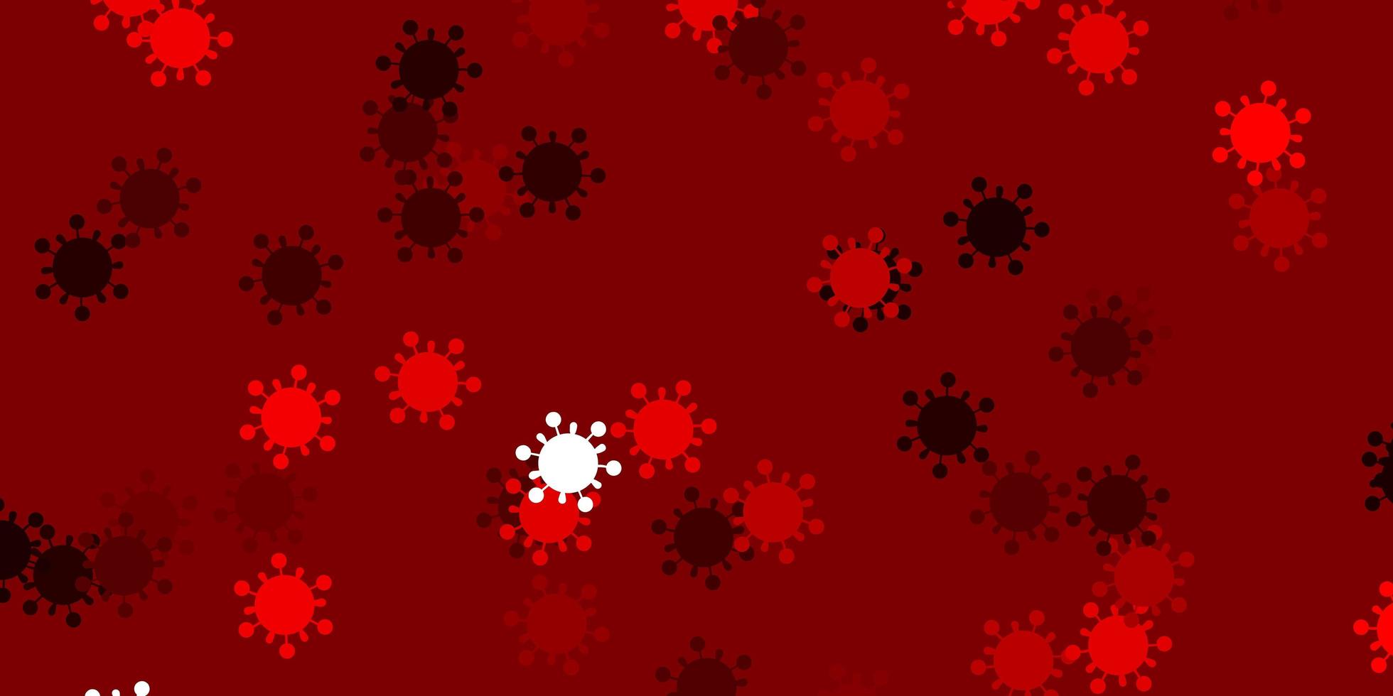 Light red vector template with flu signs.