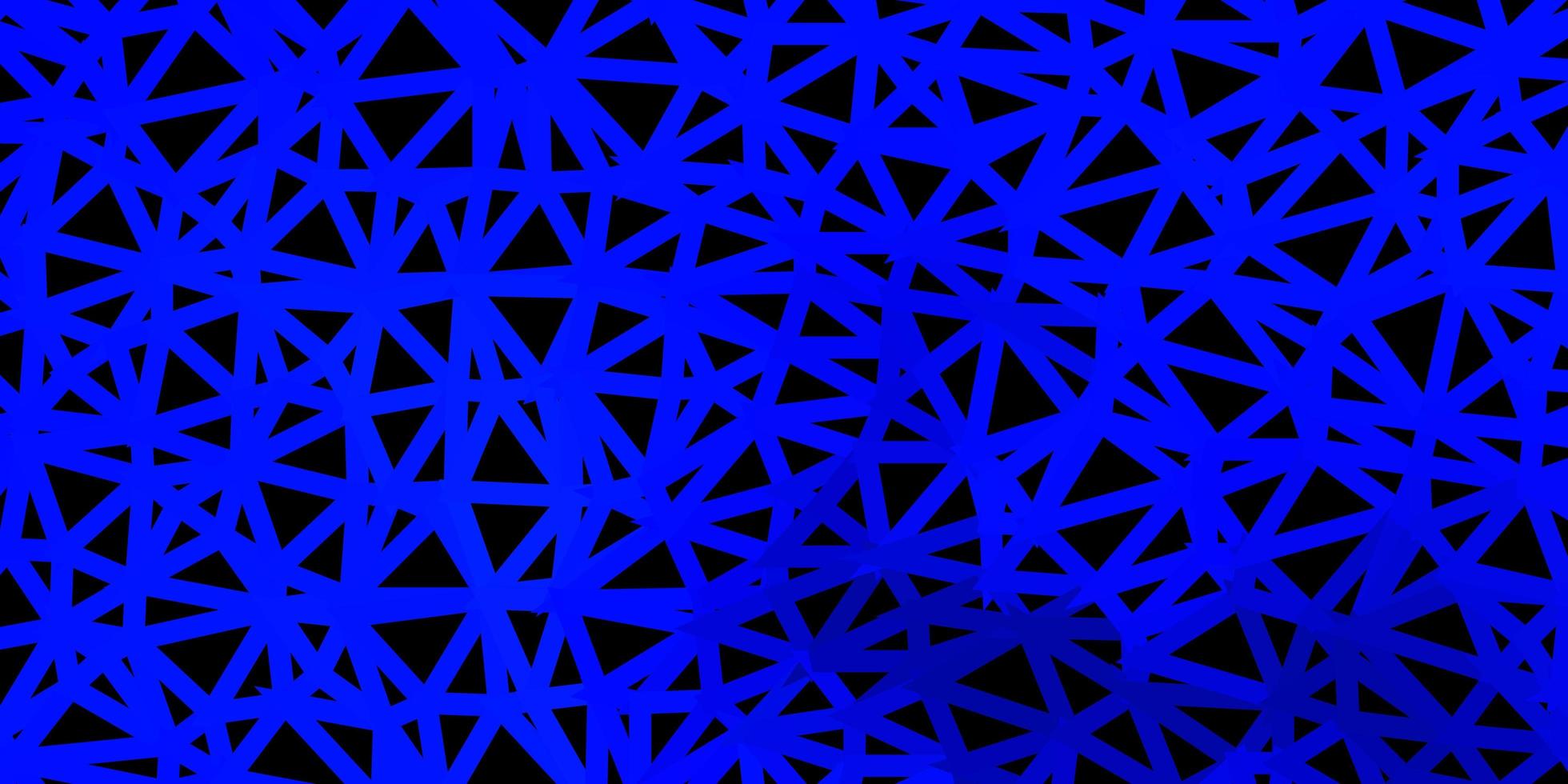 Dark blue vector triangle mosaic background.