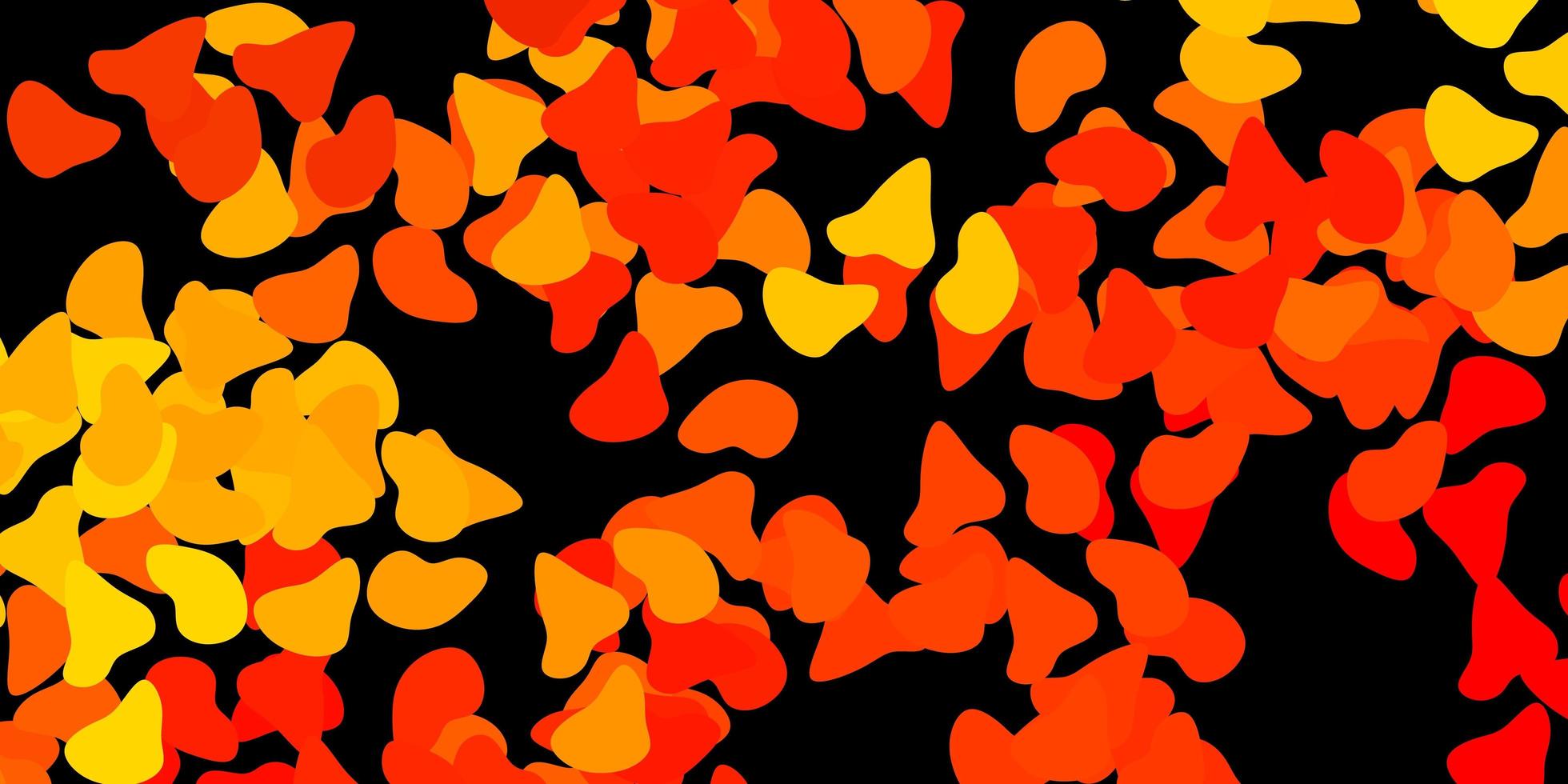 patrón de vector naranja oscuro con formas abstractas.
