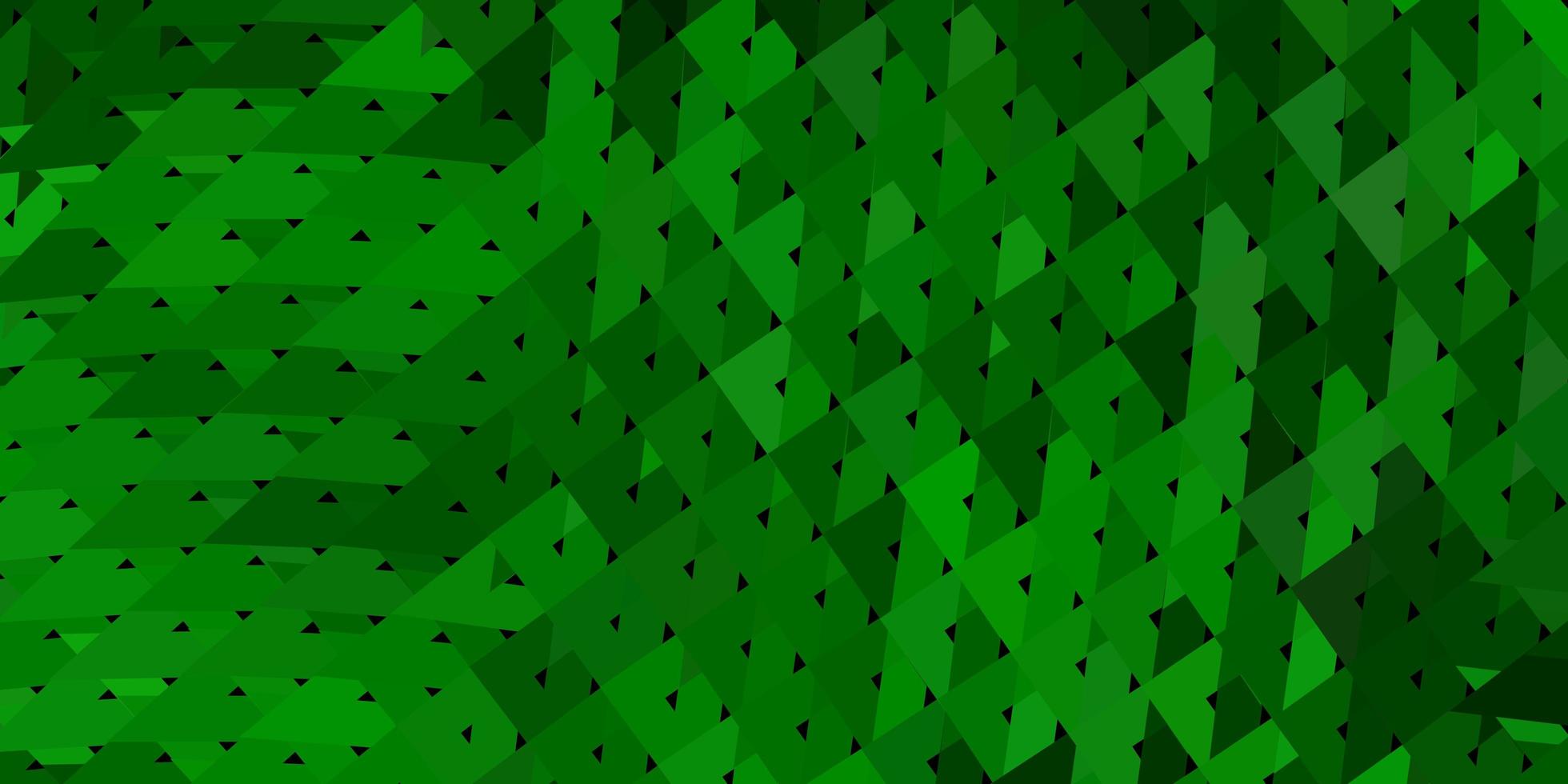 Dark green vector poly triangle texture.
