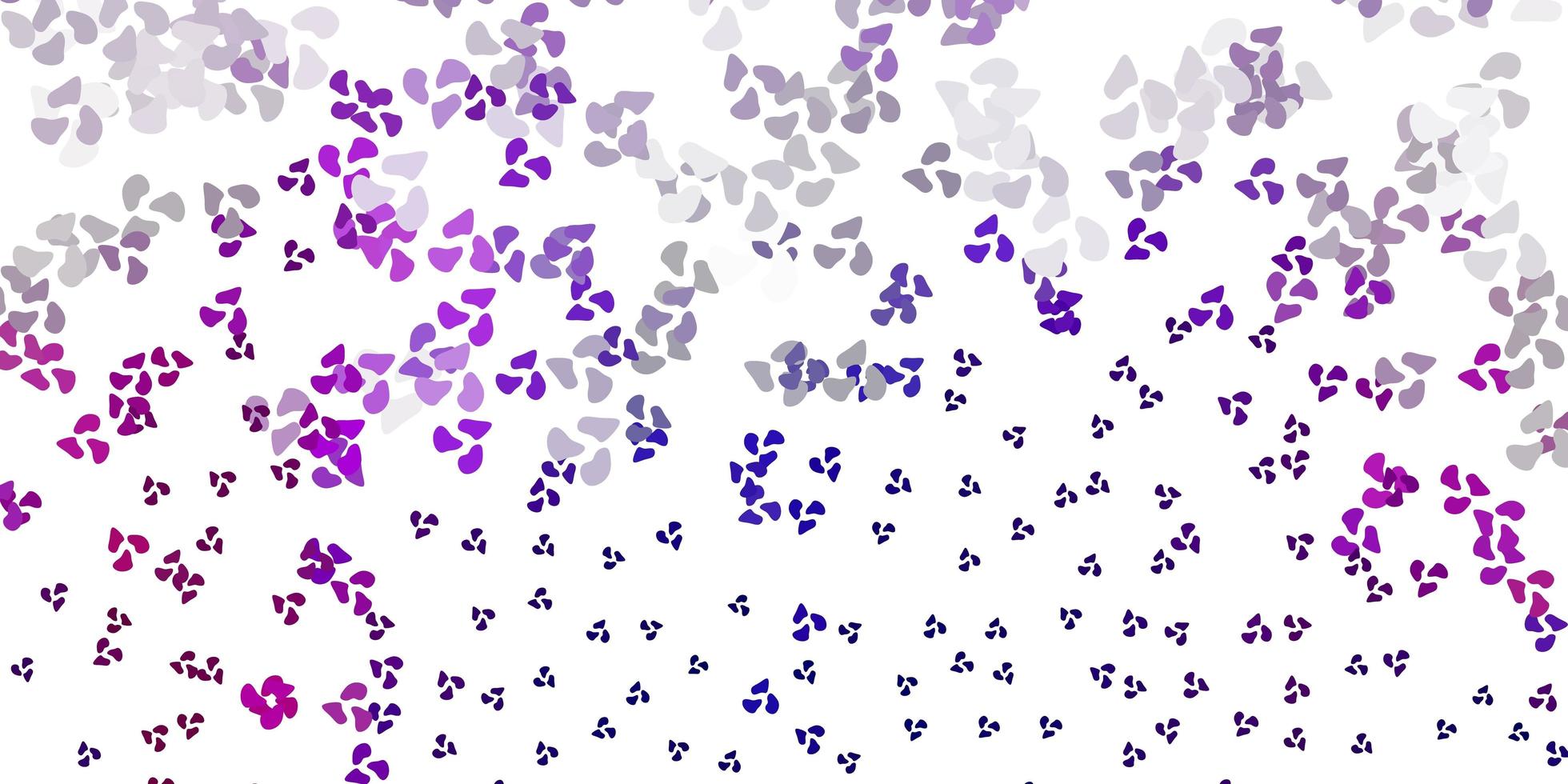 Telón de fondo de vector violeta, rosa claro con formas caóticas.