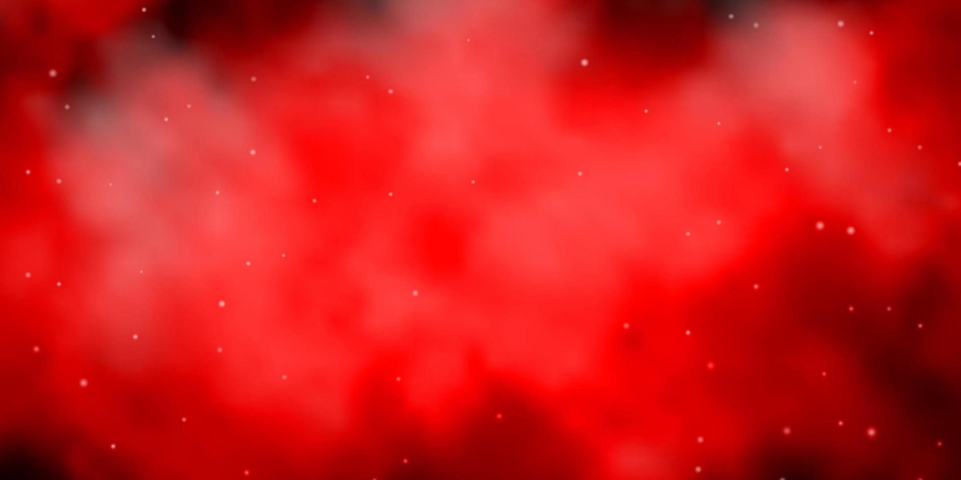Dark Red vector template with neon stars.