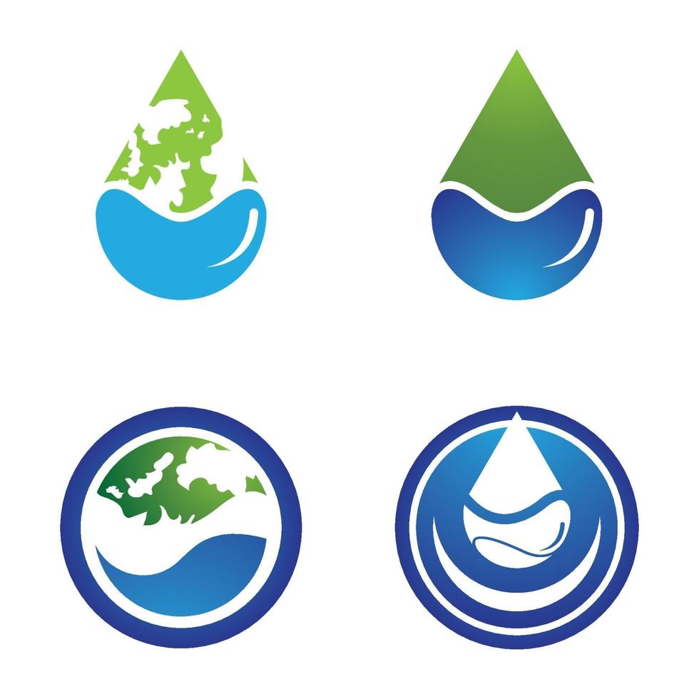Drop logo template vector icon design