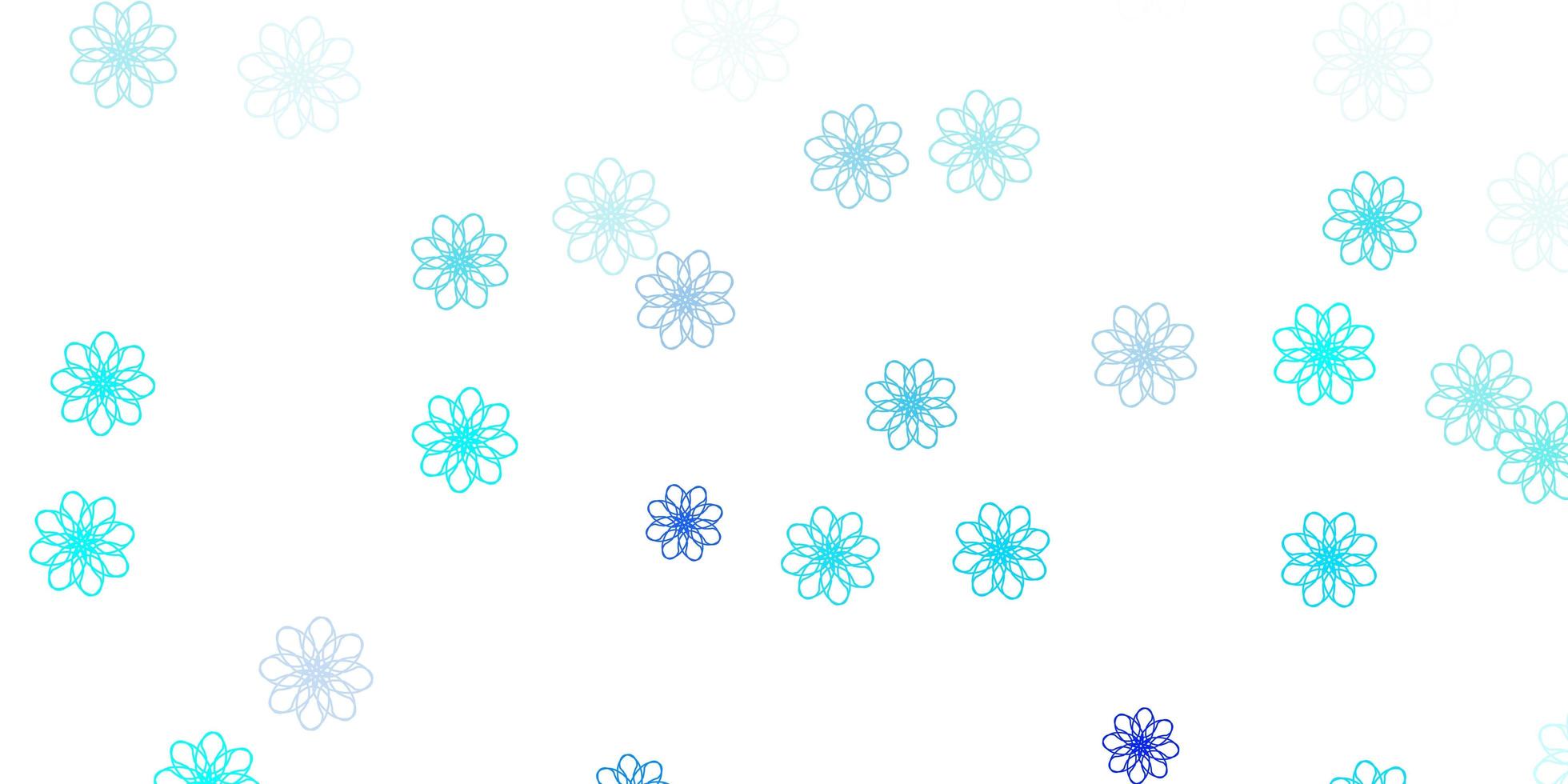 Light BLUE vector natural backdrop with flowers.