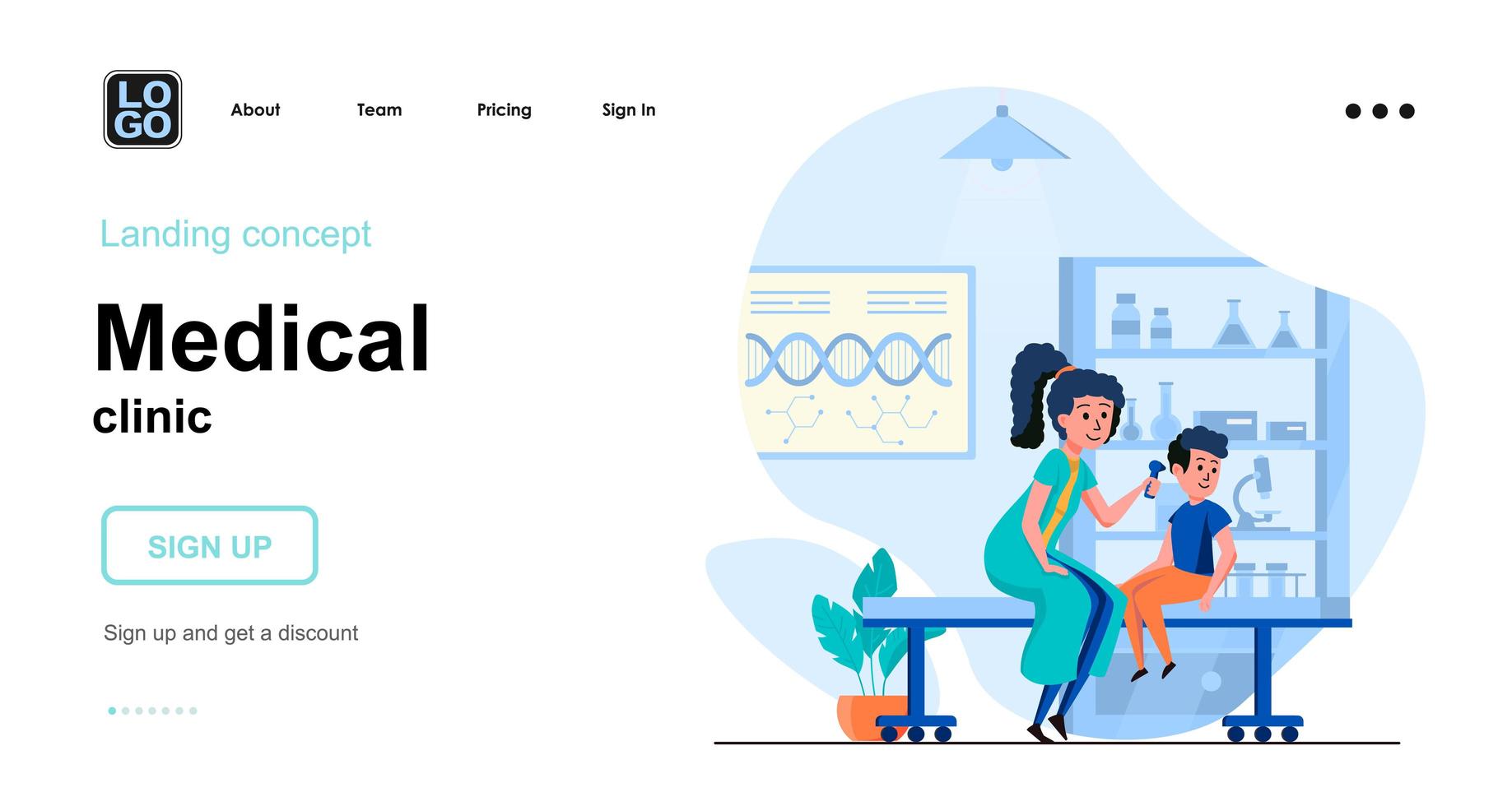 Medical clinic web concept vector