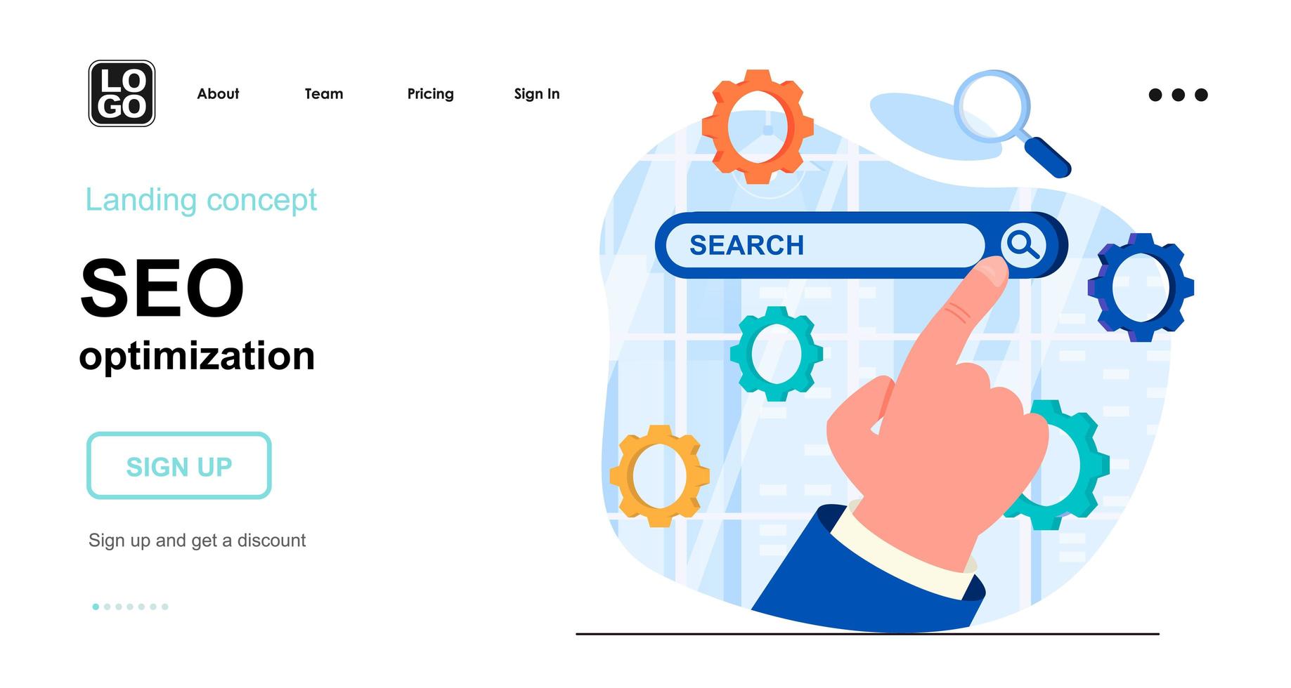 Seo Optimization Web Concept 3033503 Vector Art At Vecteezy Seo Optimization Web Concept 3033503 Vector Art At Vecteezy
