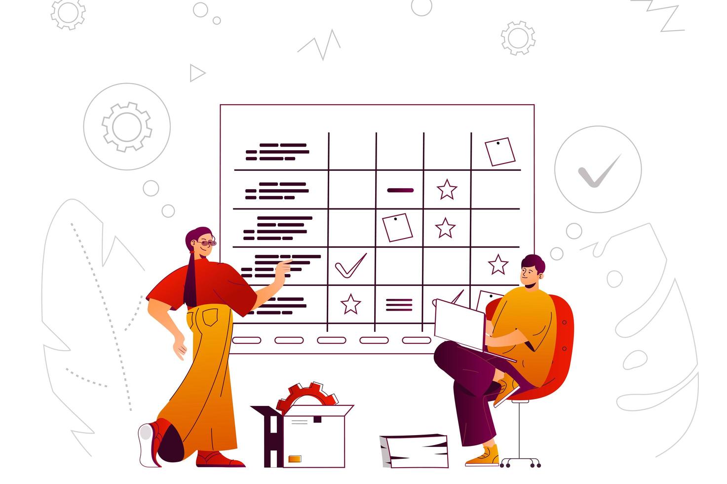 Business planning web concept vector