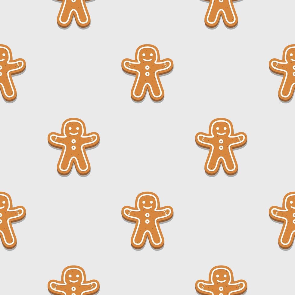 hombre de pan de jengibre. galletas de Navidad. fondo transparente. vector