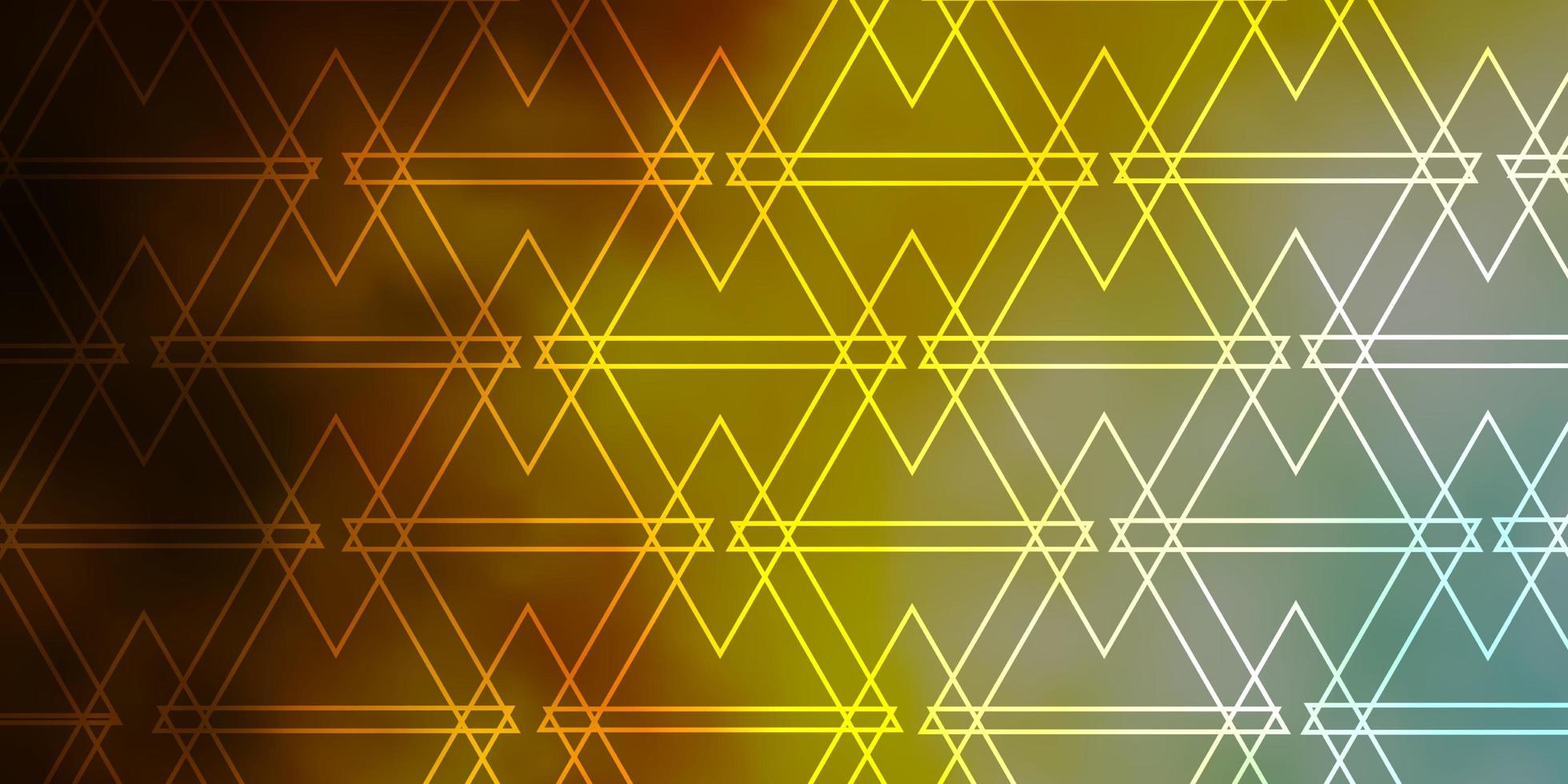Light Blue, Yellow vector background with lines, triangles.