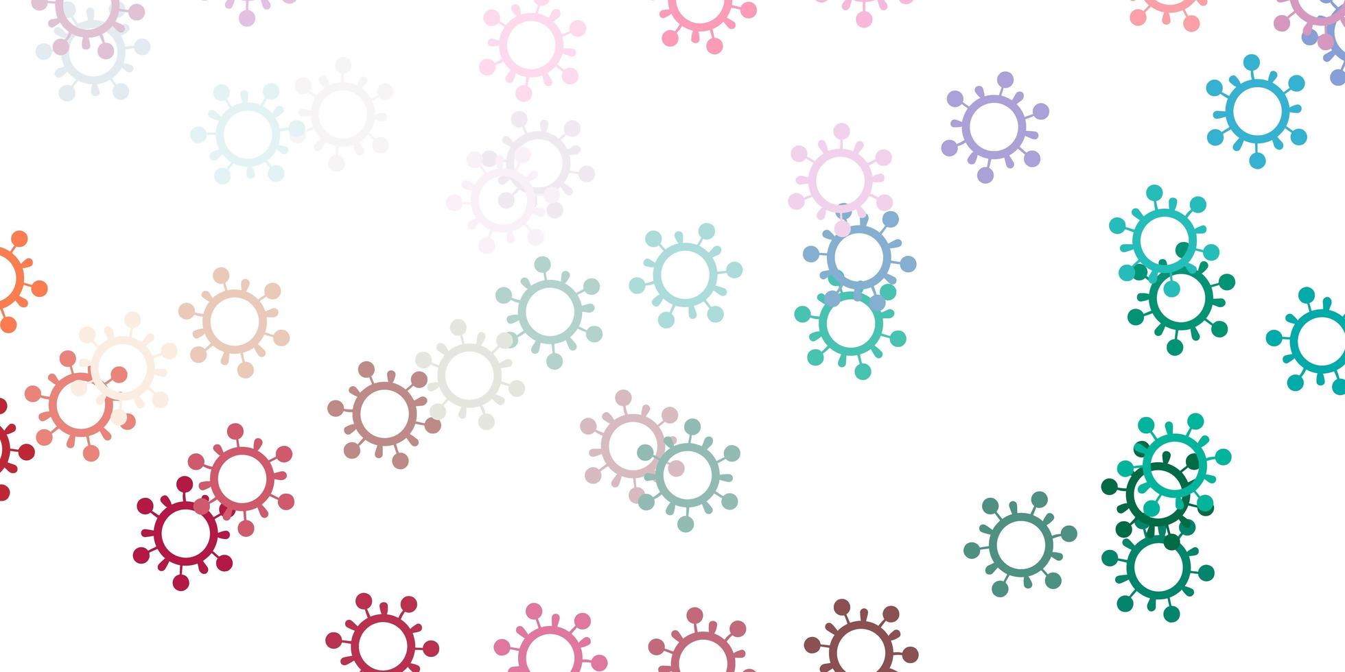 Light green, red vector template with flu signs.