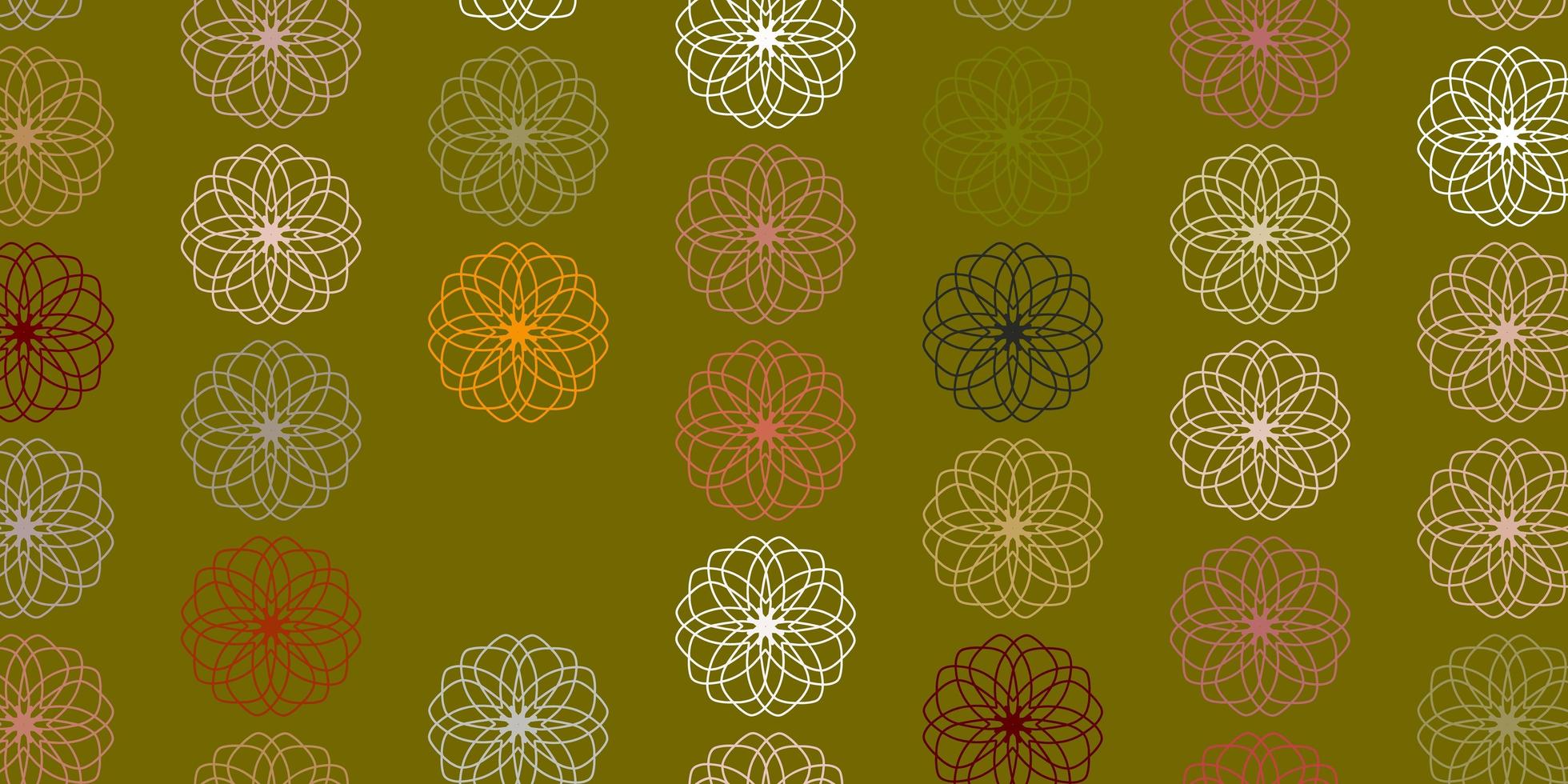 Light red, yellow vector natural layout with flowers.