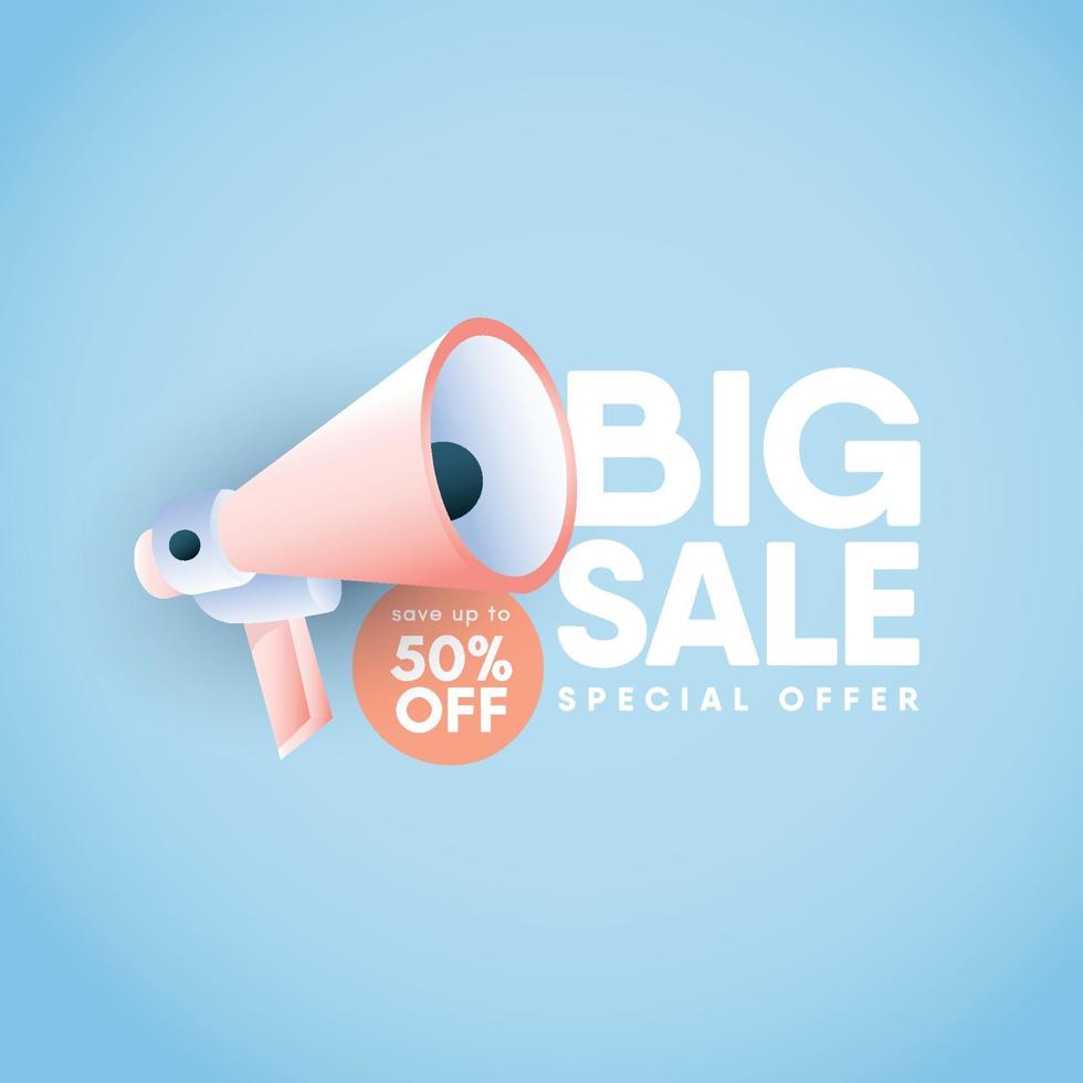 3 illustrations, big sale special offer design template. vector