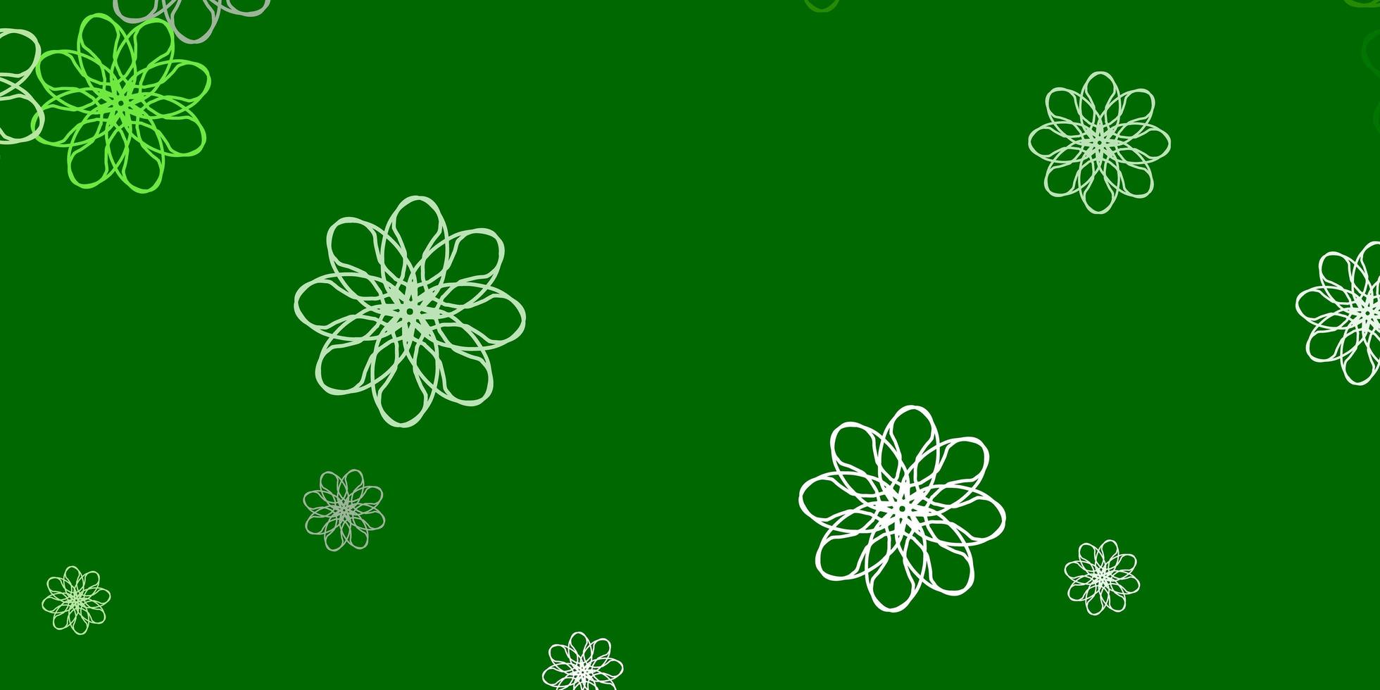 Light Green vector natural backdrop with flowers.