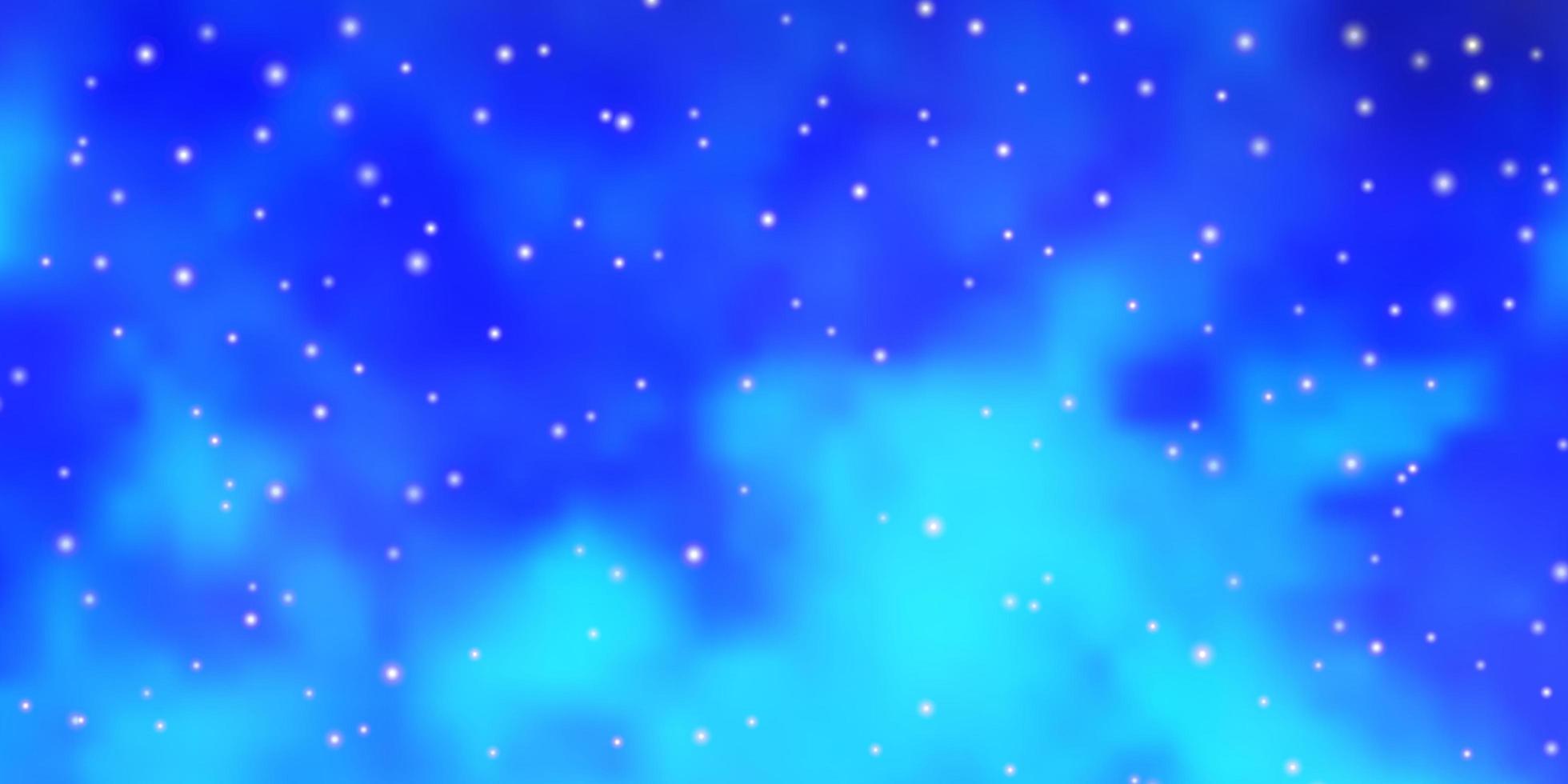 Light BLUE vector background with colorful stars.