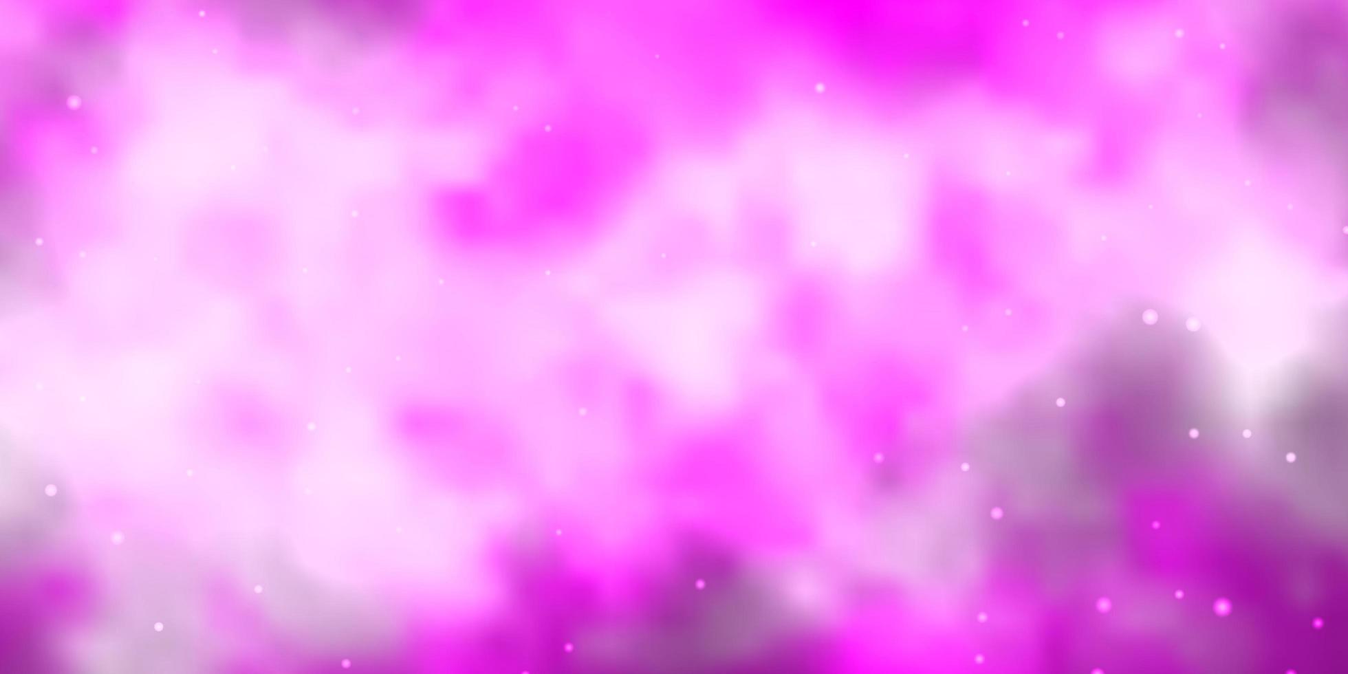 plantilla de vector rosa claro con estrellas de neón.