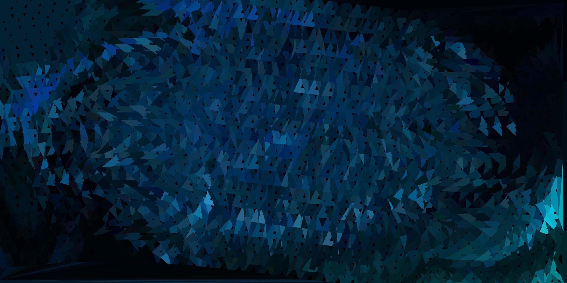 Dark blue, green vector triangle mosaic pattern.