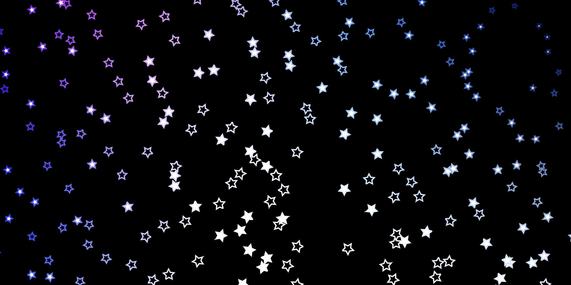 Dark Pink, Blue vector background with colorful stars.