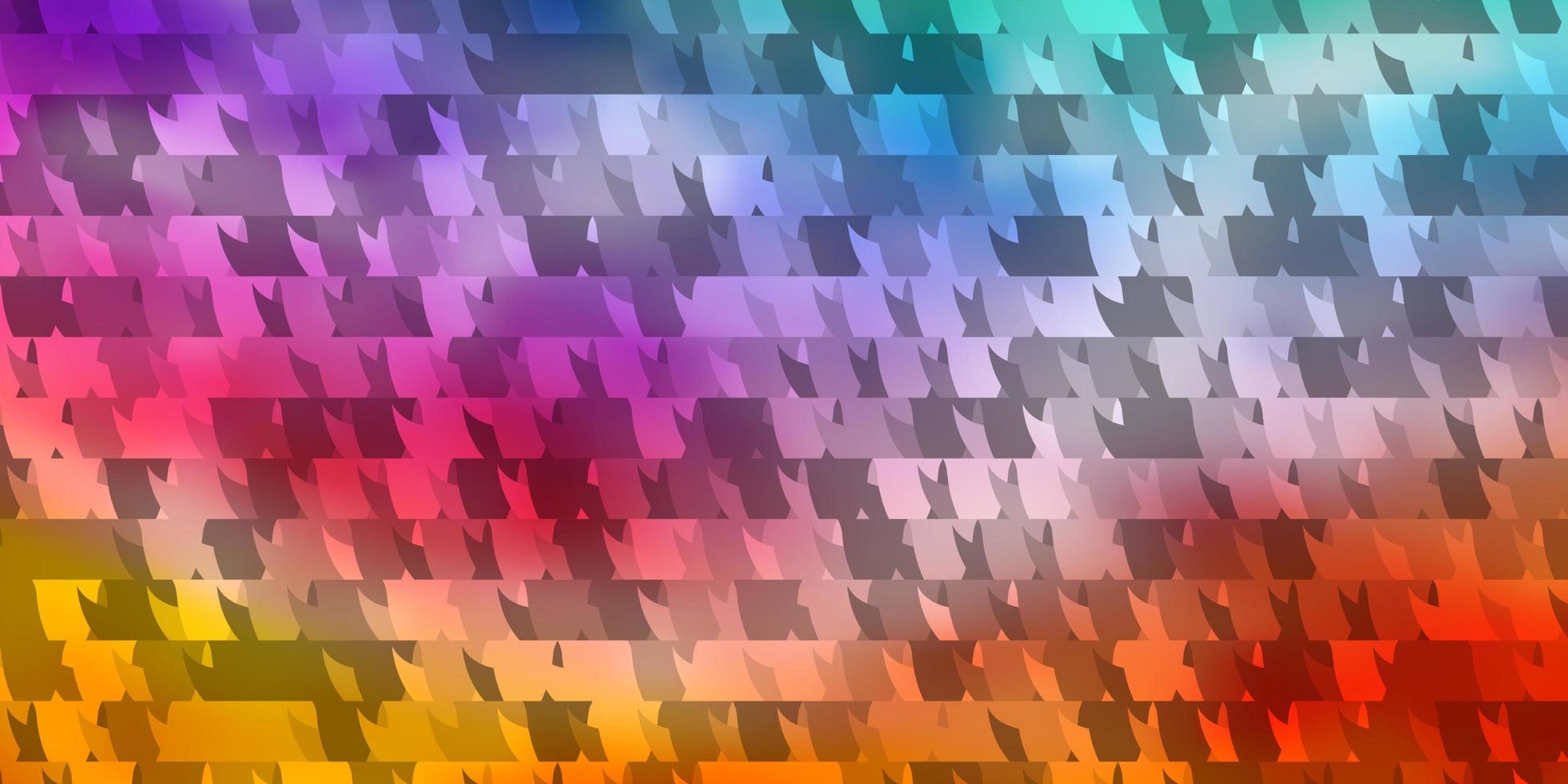 plantilla de vector multicolor claro con cristales, triángulos.