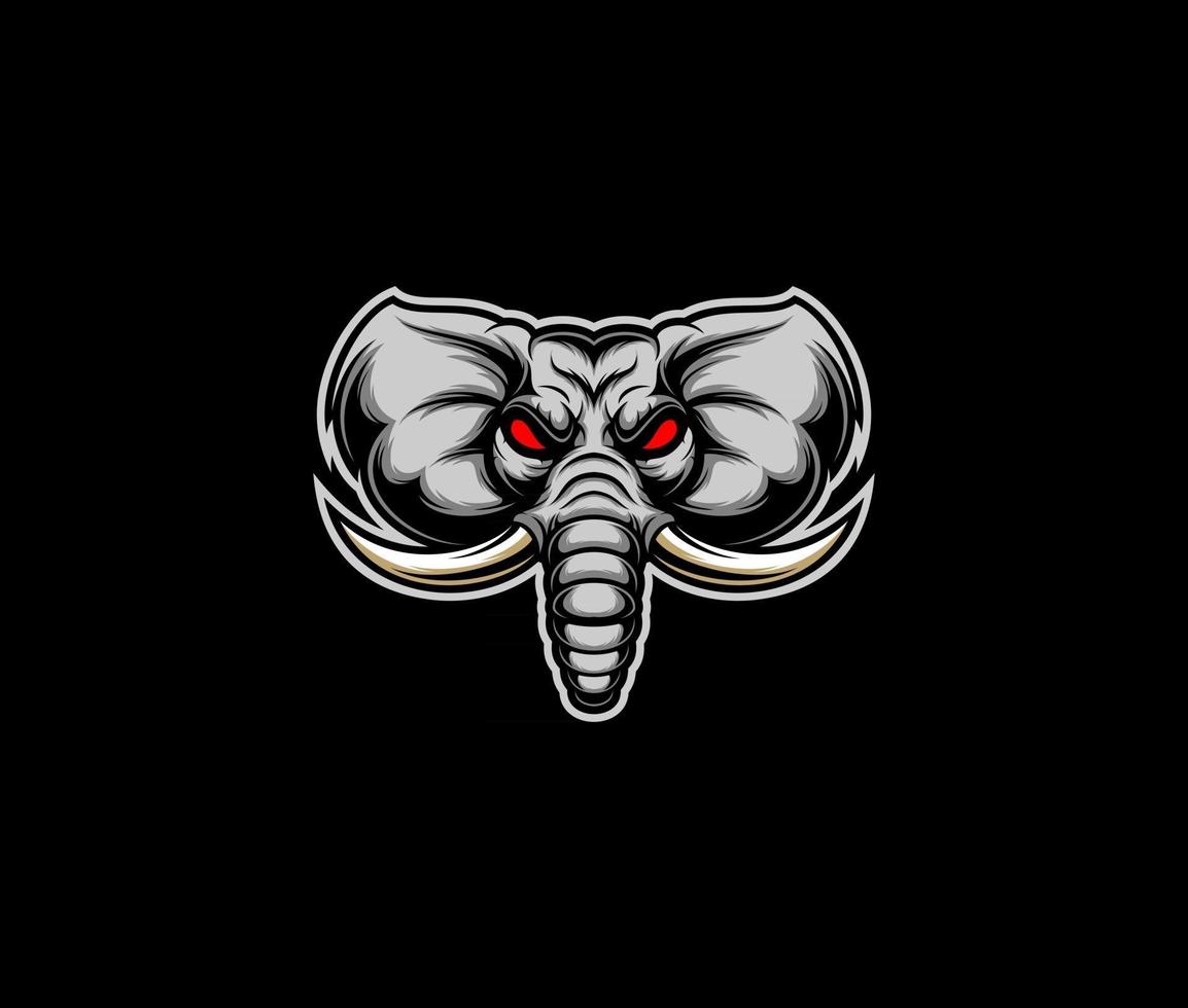 Elephant head vector