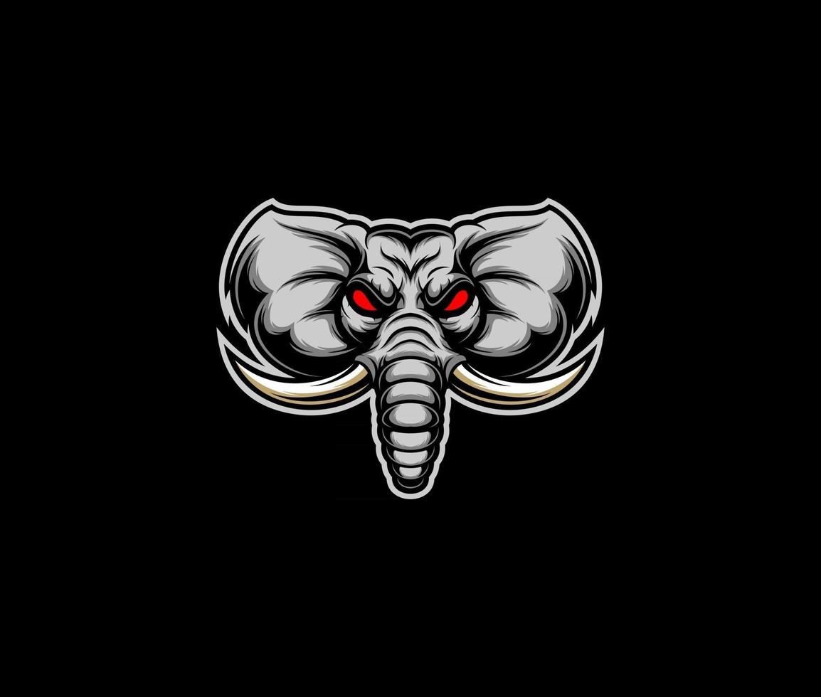 Elephant head vector