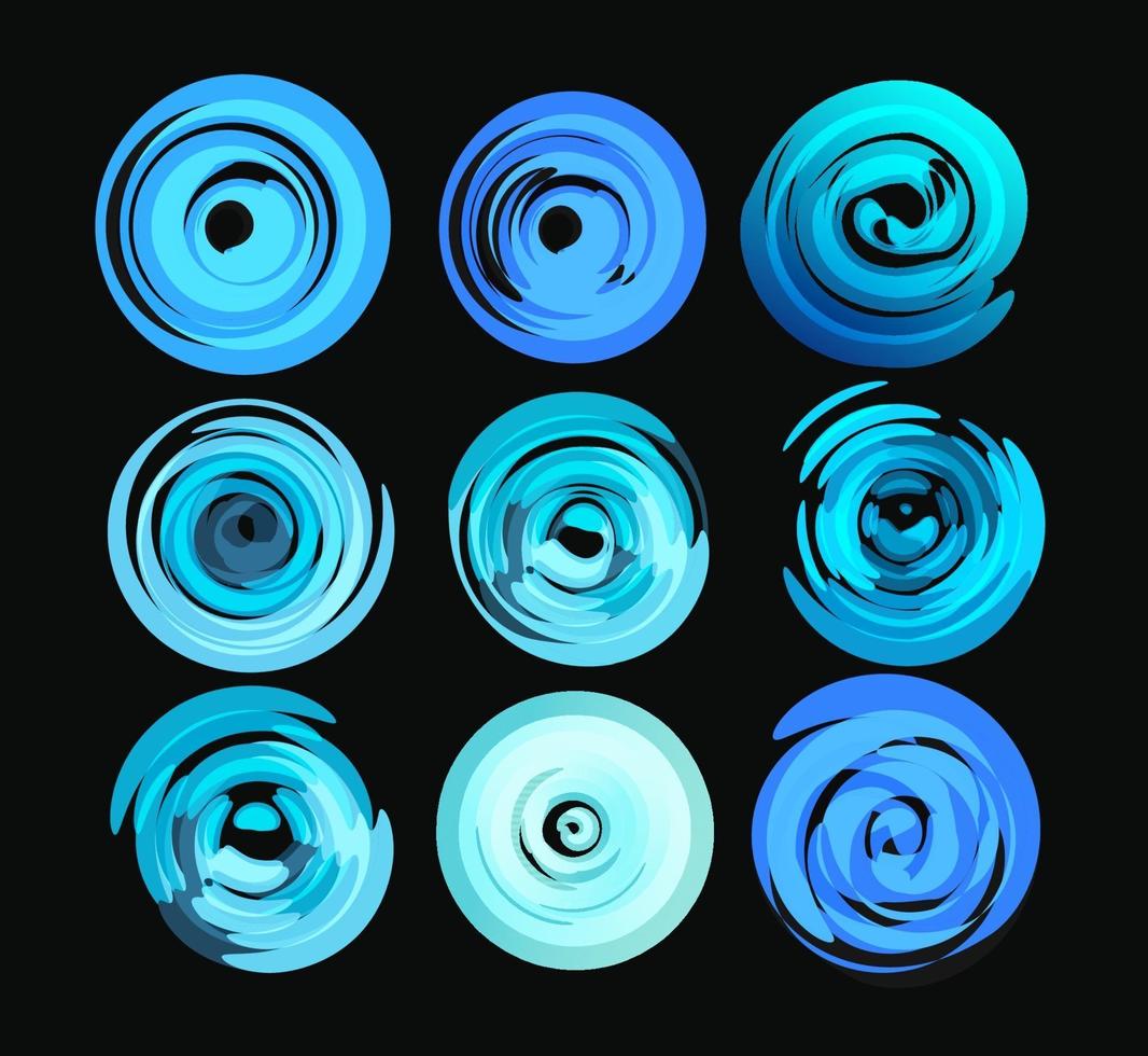 Hurricane icon set for news infographic vector