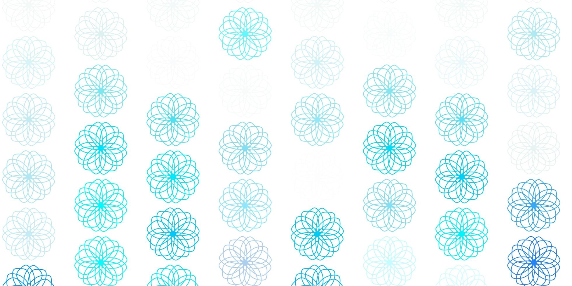 Light blue vector natural backdrop with flowers.