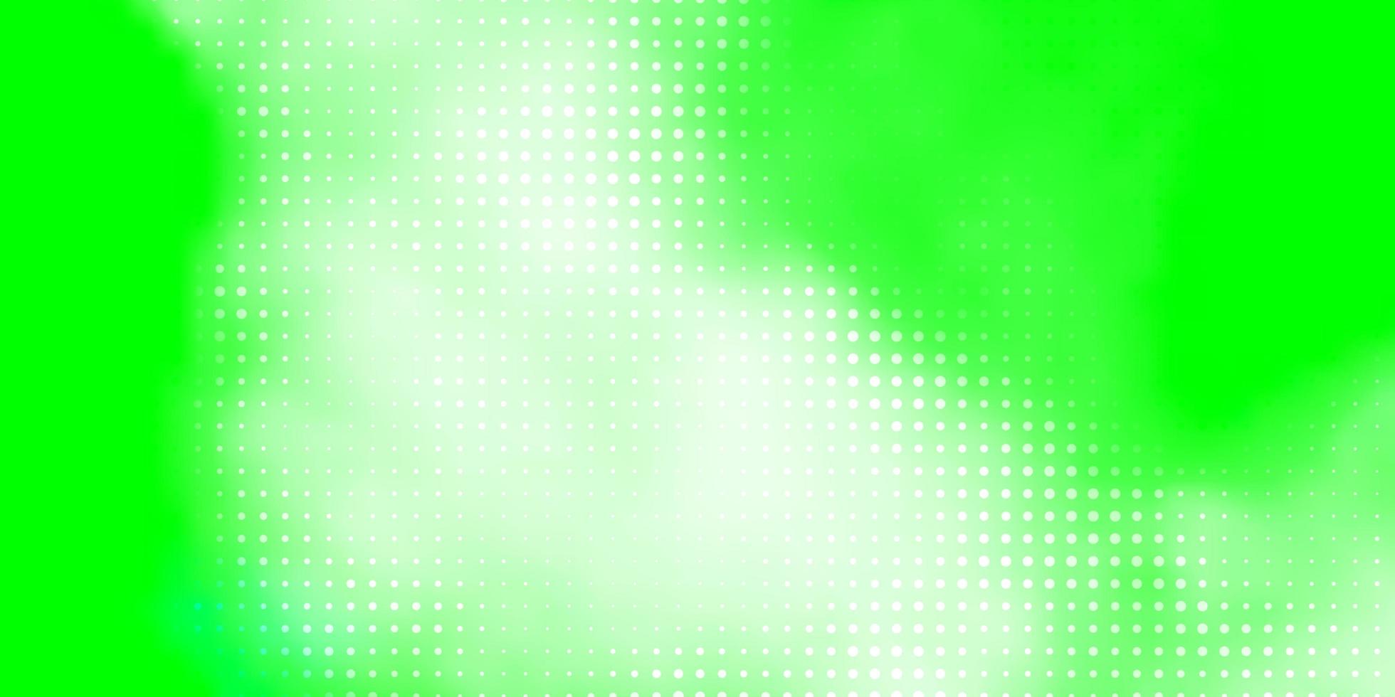 Light Green vector background with bubbles.