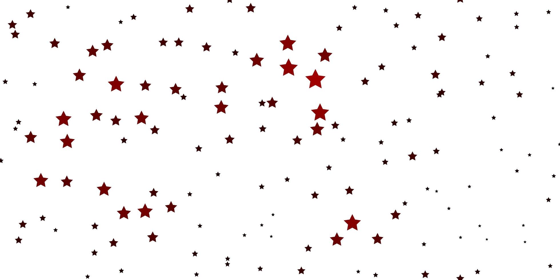 Dark Red vector texture with beautiful stars.