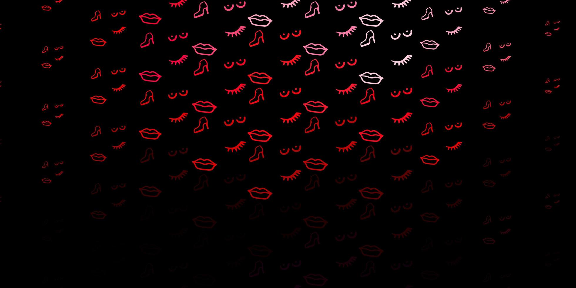 Dark Pink, Red vector pattern with feminism elements.