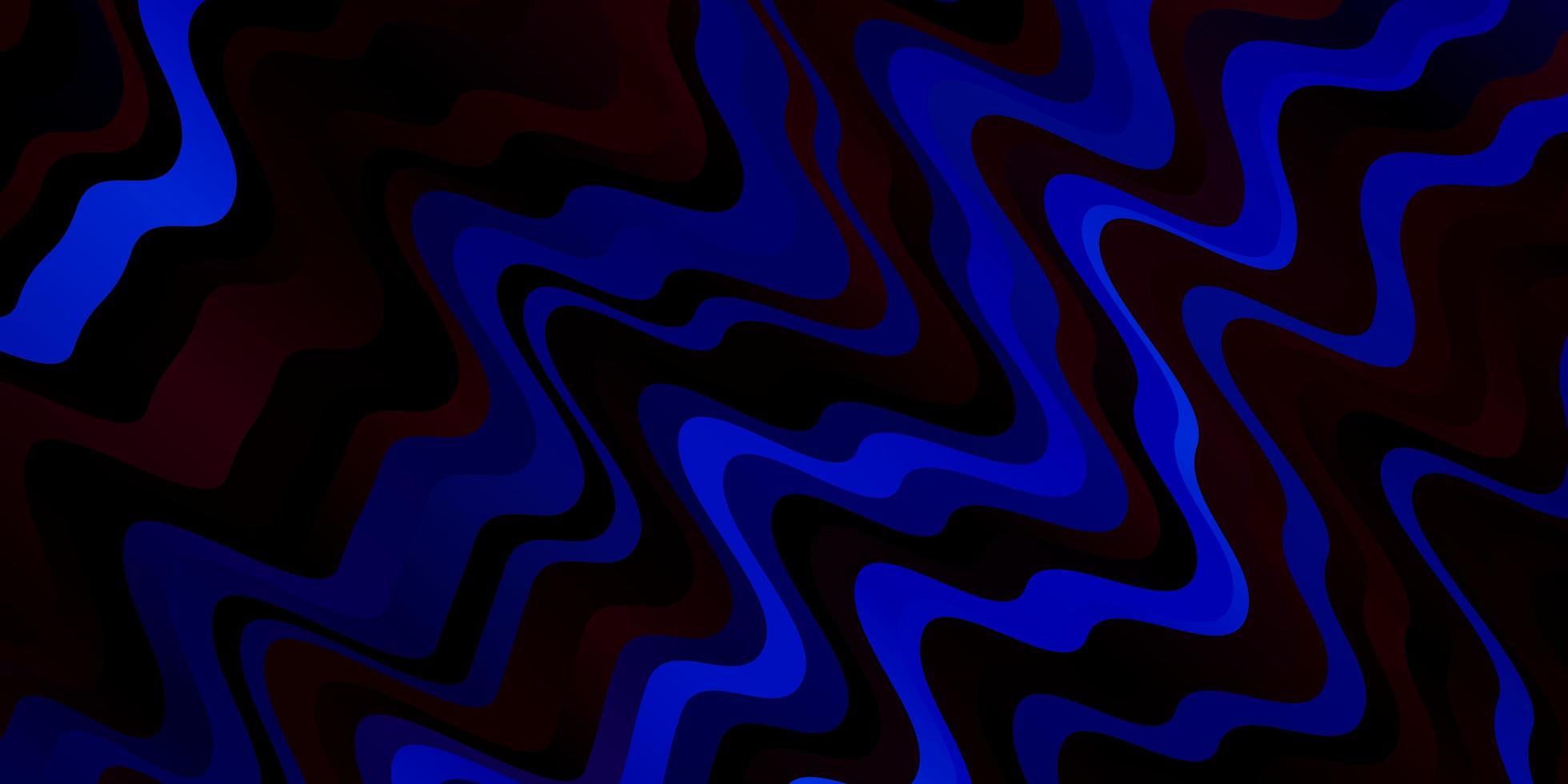 Dark Blue, Red vector pattern with wry lines.