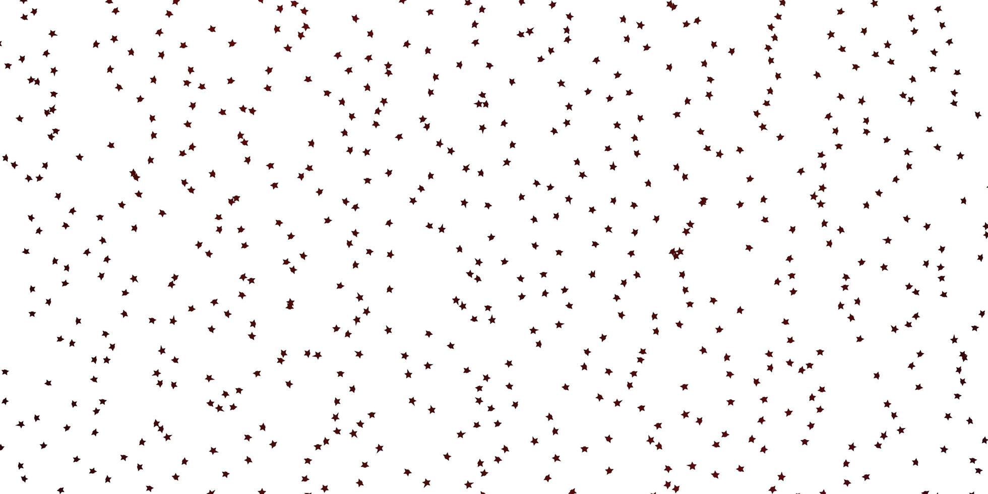 Dark Red vector template with neon stars.