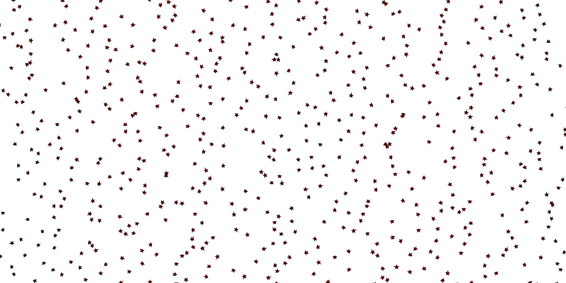 Dark Red vector template with neon stars.