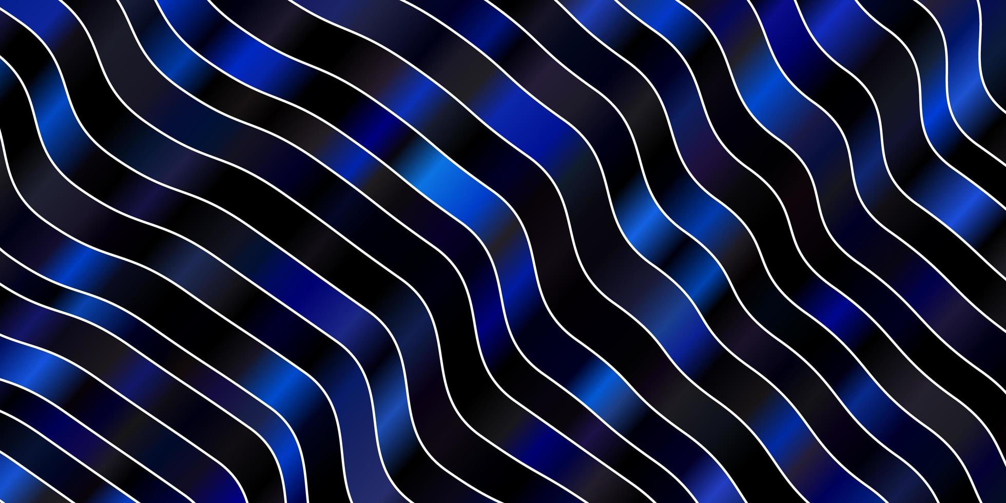 textura de vector azul oscuro con curvas.