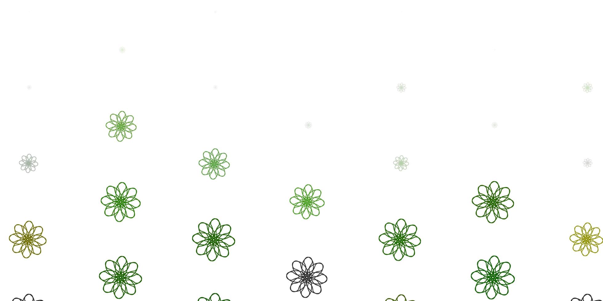 Light Green vector natural layout with flowers.