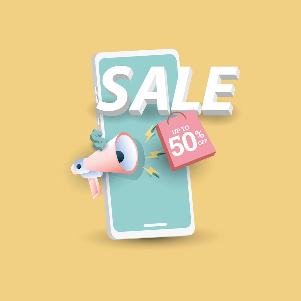 3 illustrations, sale special offer design template. vector