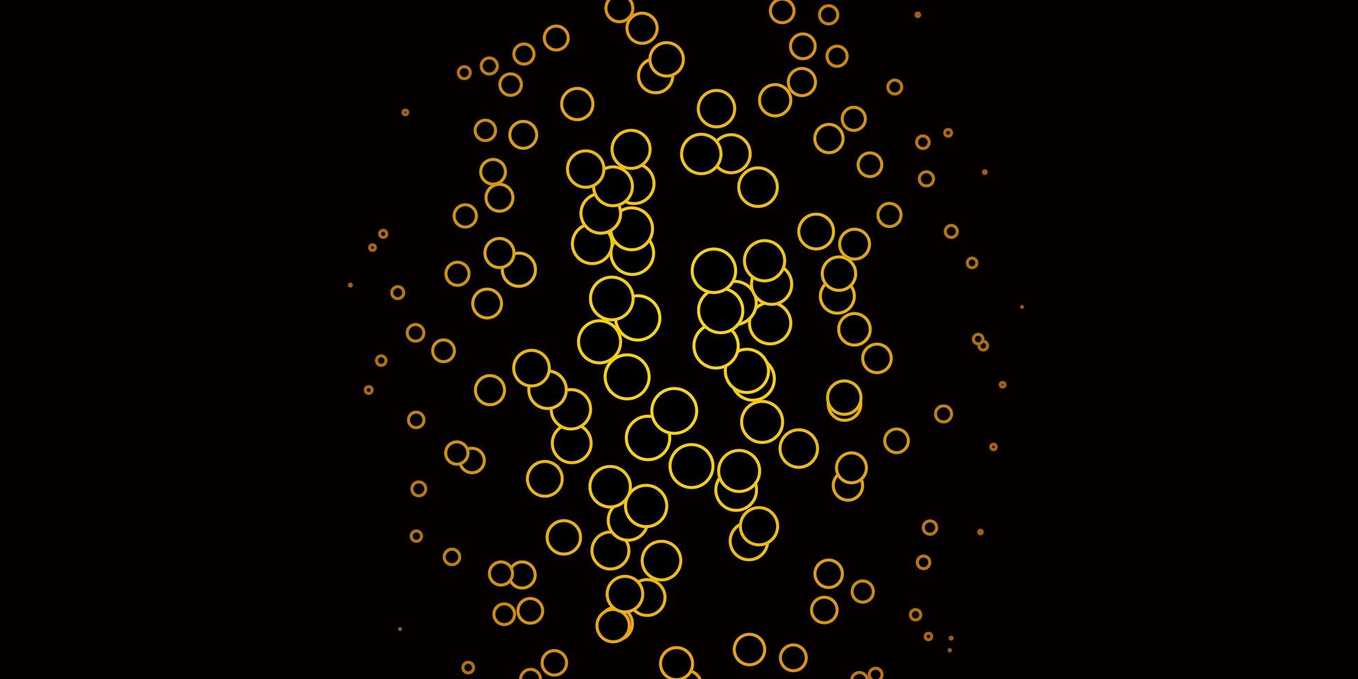 Dark Orange vector template with circles.