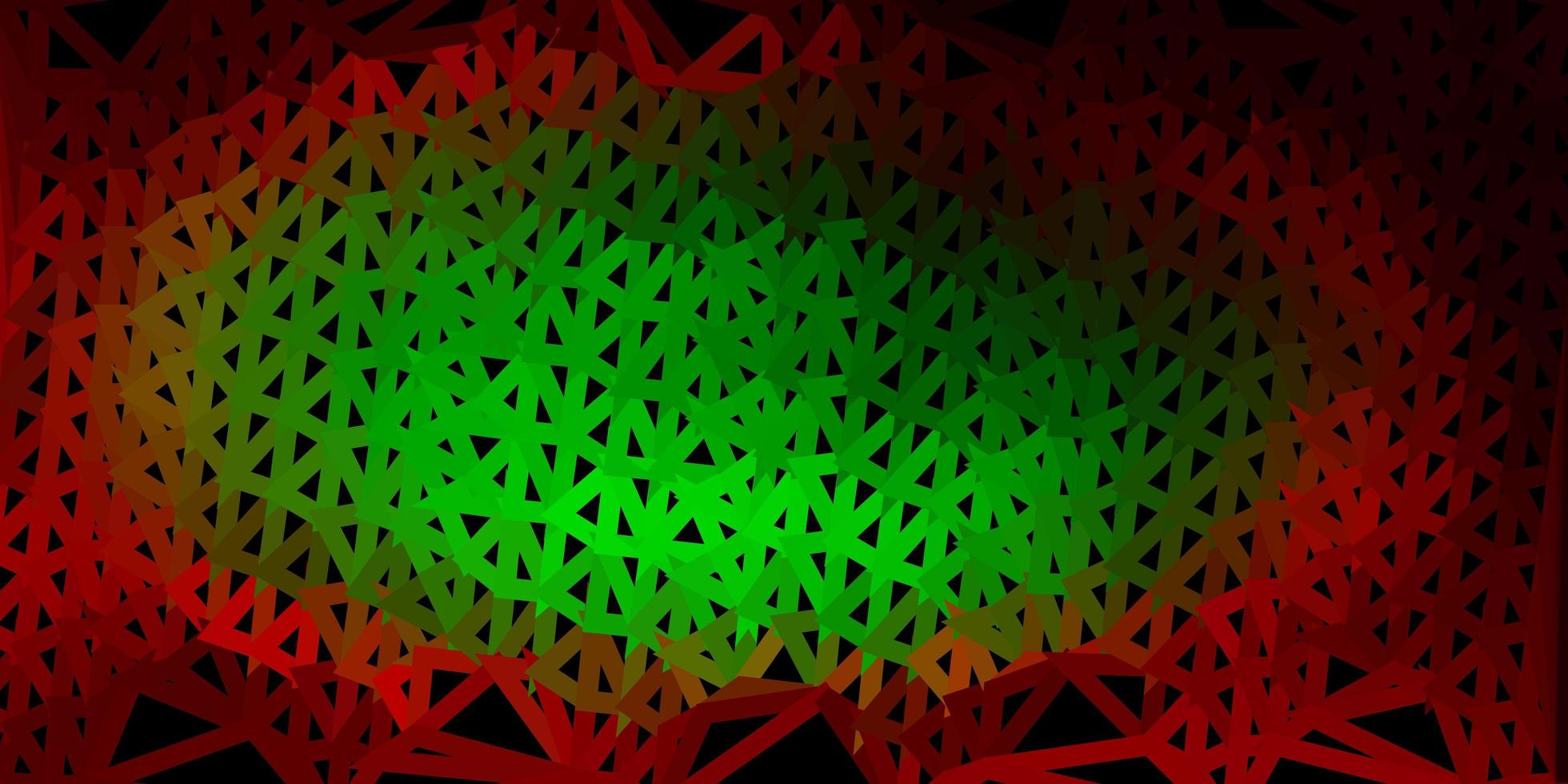 Light green, red vector polygonal background.