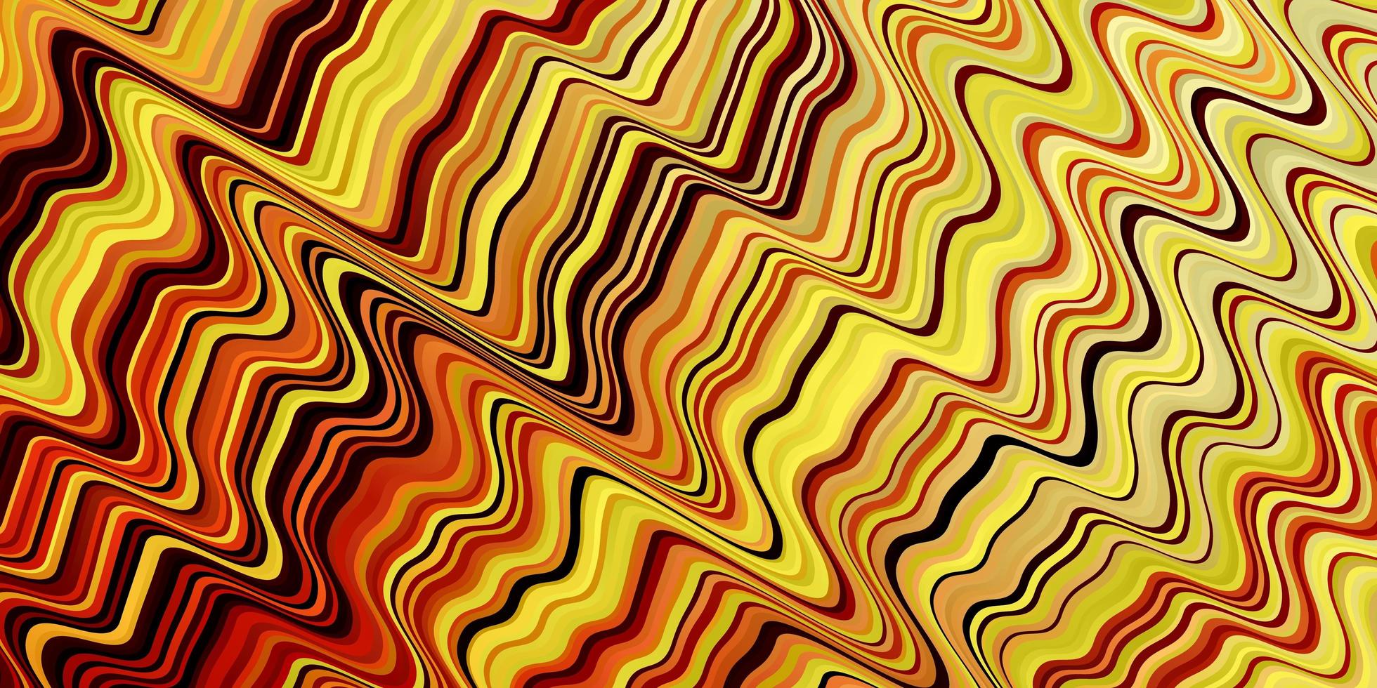 Light Red, Yellow vector template with curved lines.