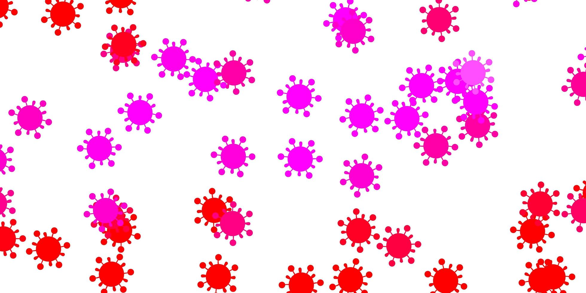 Light pink vector backdrop with virus symbols.