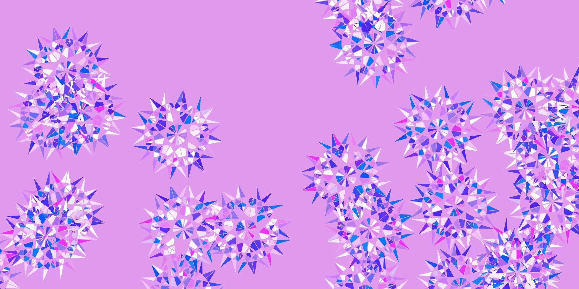 Light blue, red vector layout with beautiful snowflakes.
