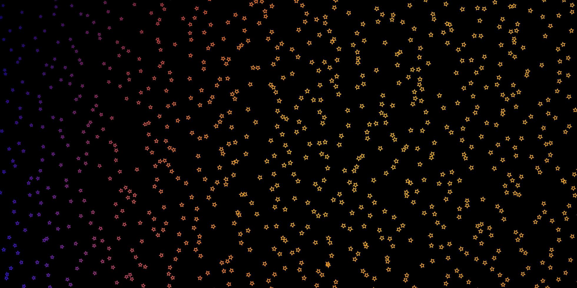 Dark Blue, Red vector pattern with abstract stars.