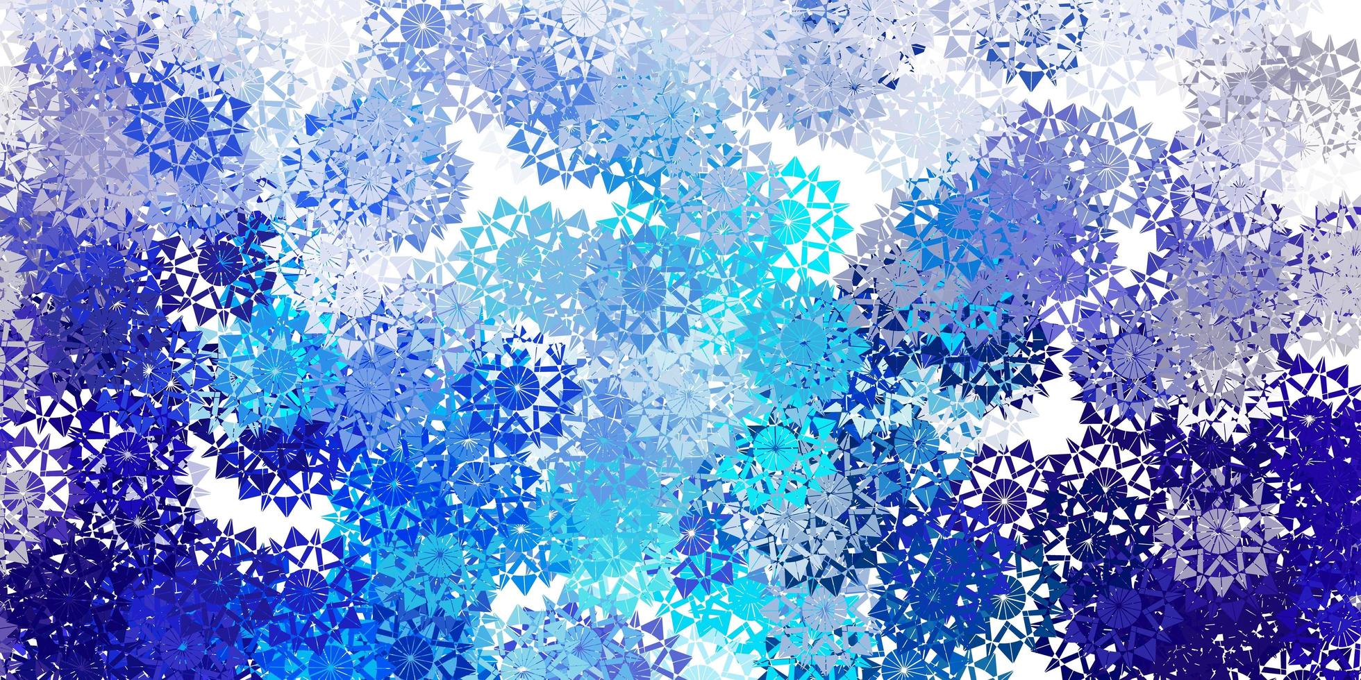 Light pink, blue vector background with christmas snowflakes.