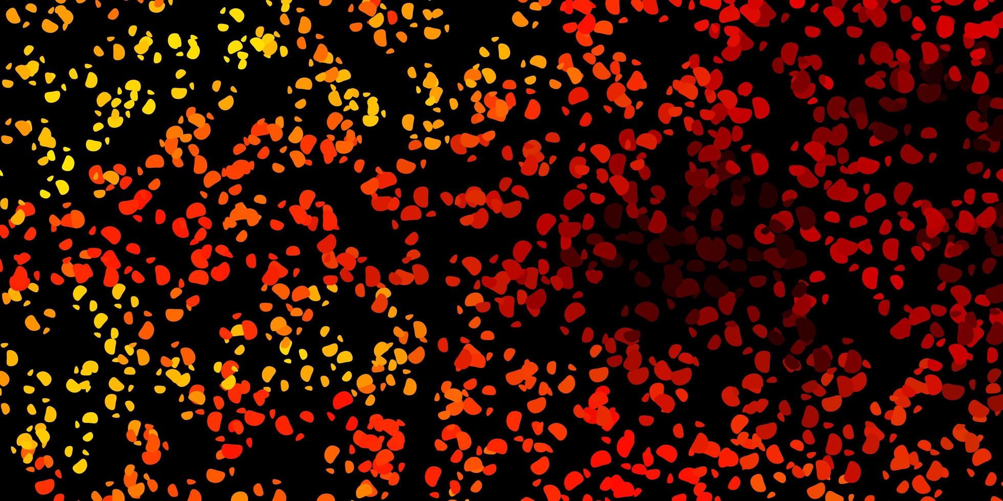 Dark orange vector background with random forms.