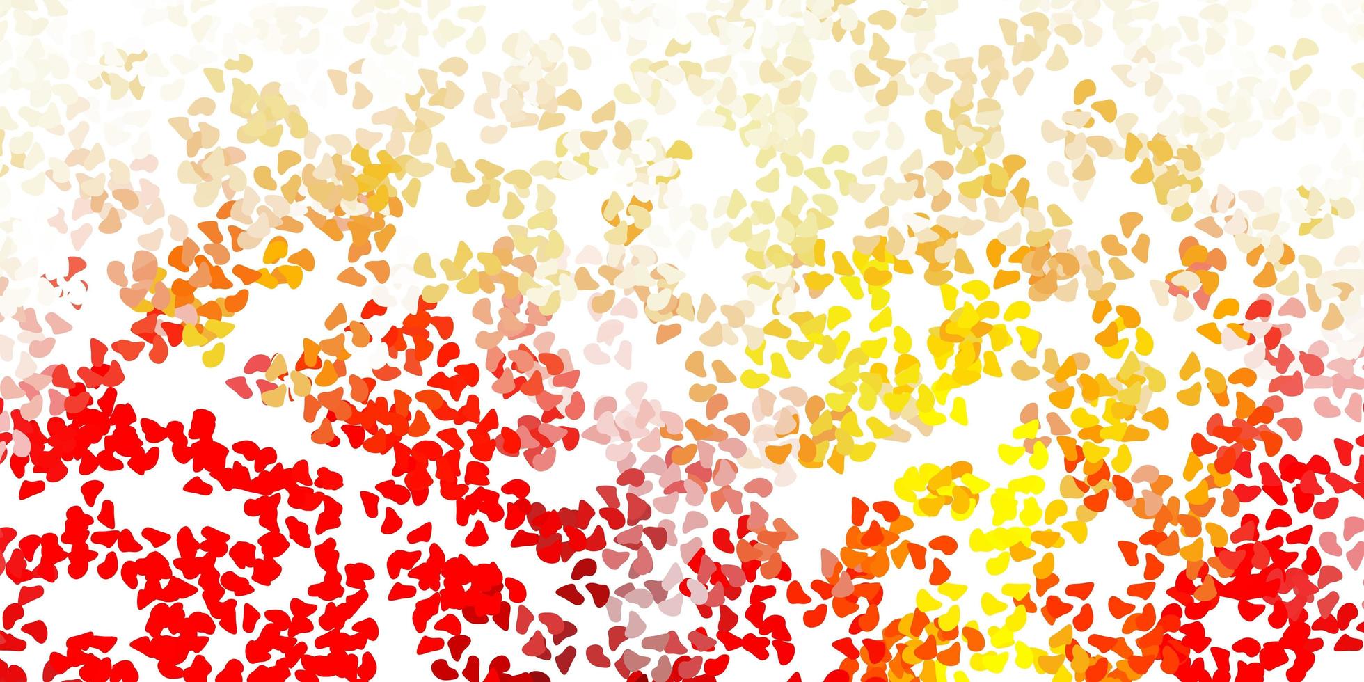 Light pink, yellow vector pattern with abstract shapes.