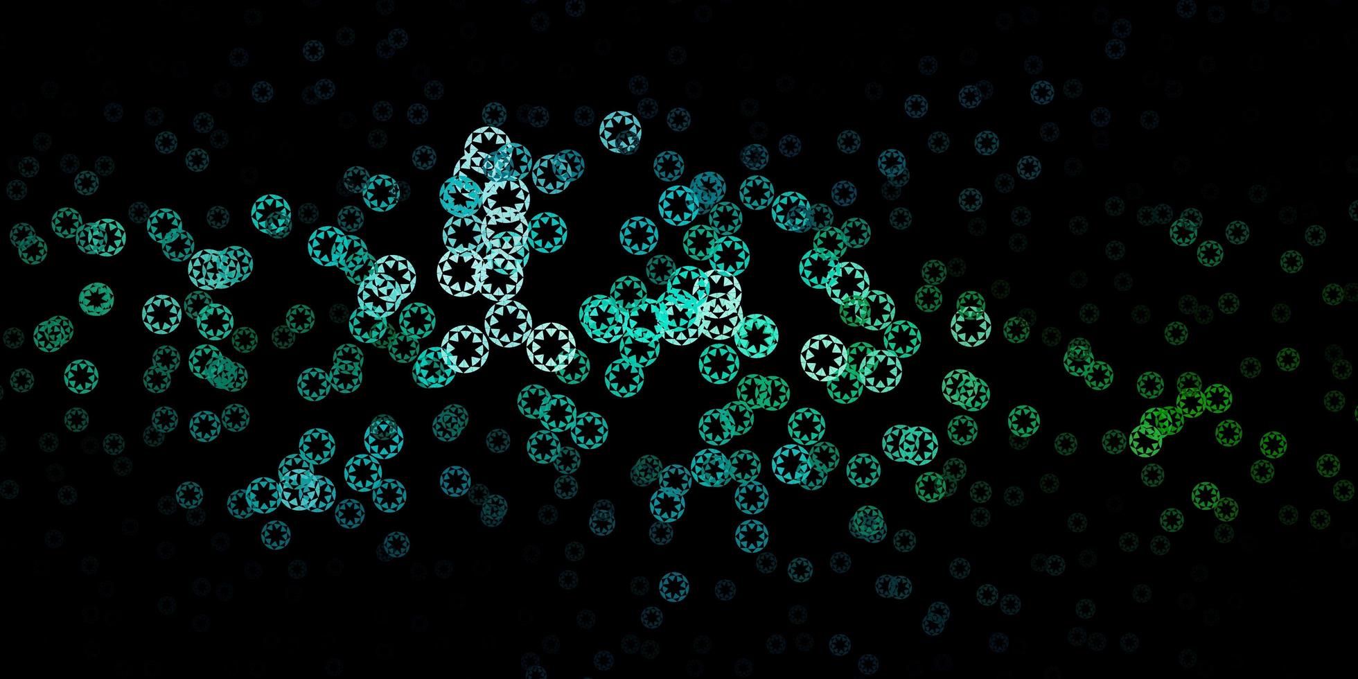 Dark blue, green vector texture with disks.